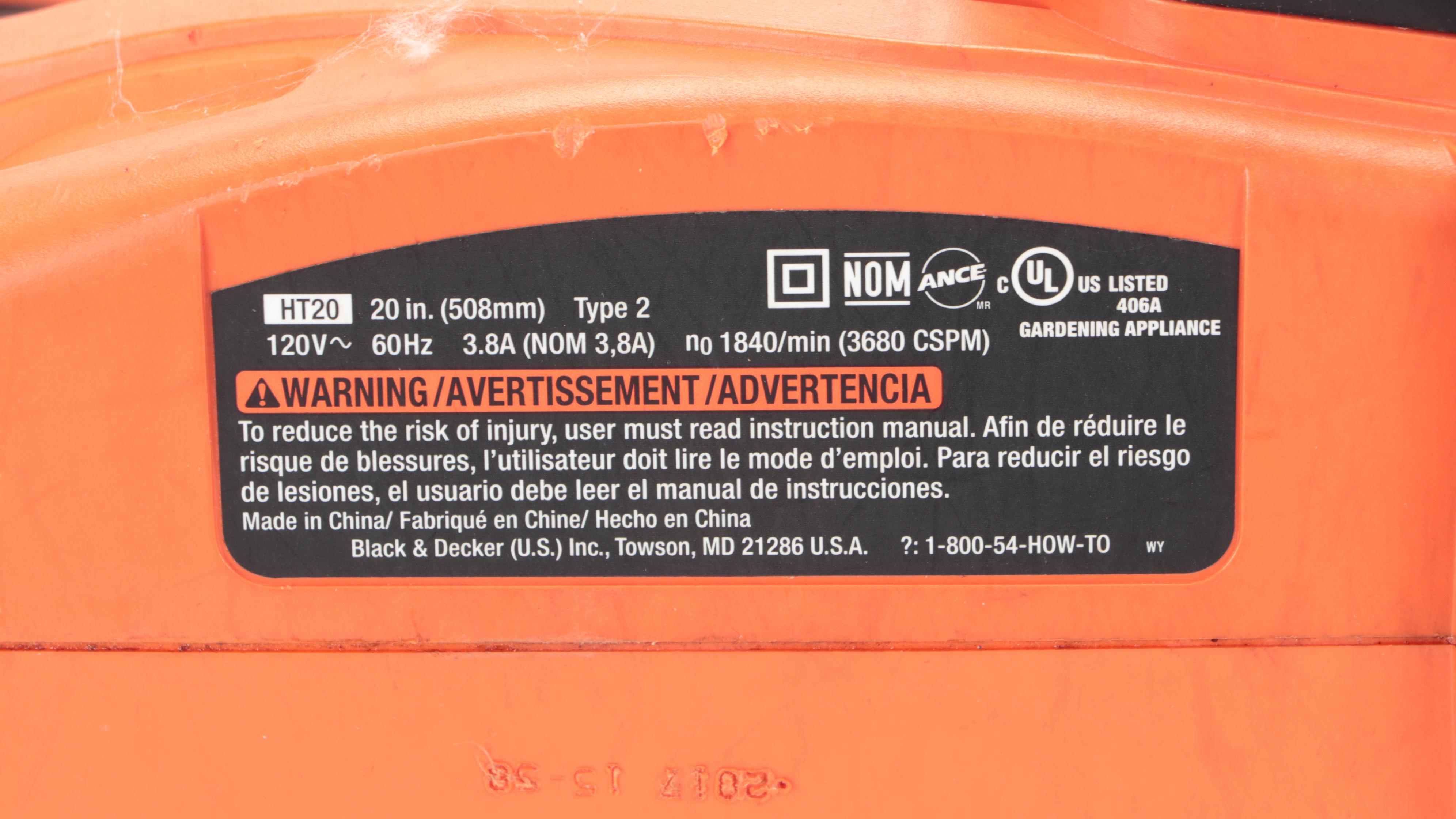 STIHL Gas-Powered Chain Saw With Black + Decker Electric Hedge Trimmer