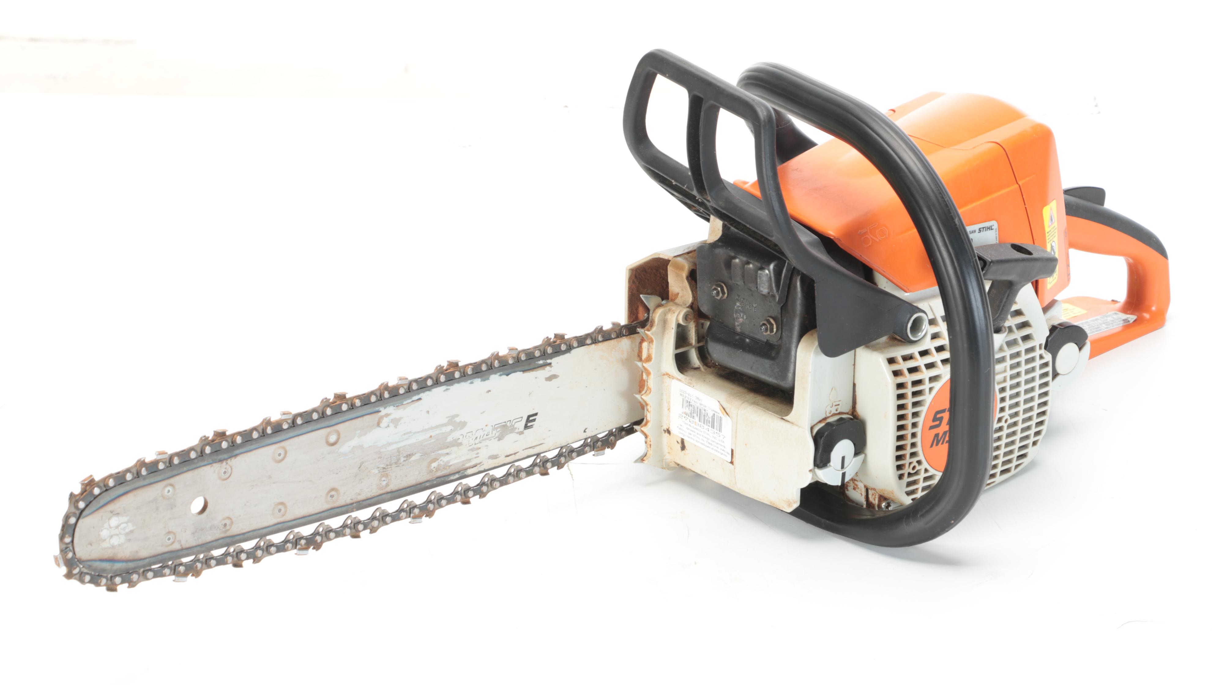 STIHL Gas-Powered Chain Saw With Black + Decker Electric Hedge Trimmer