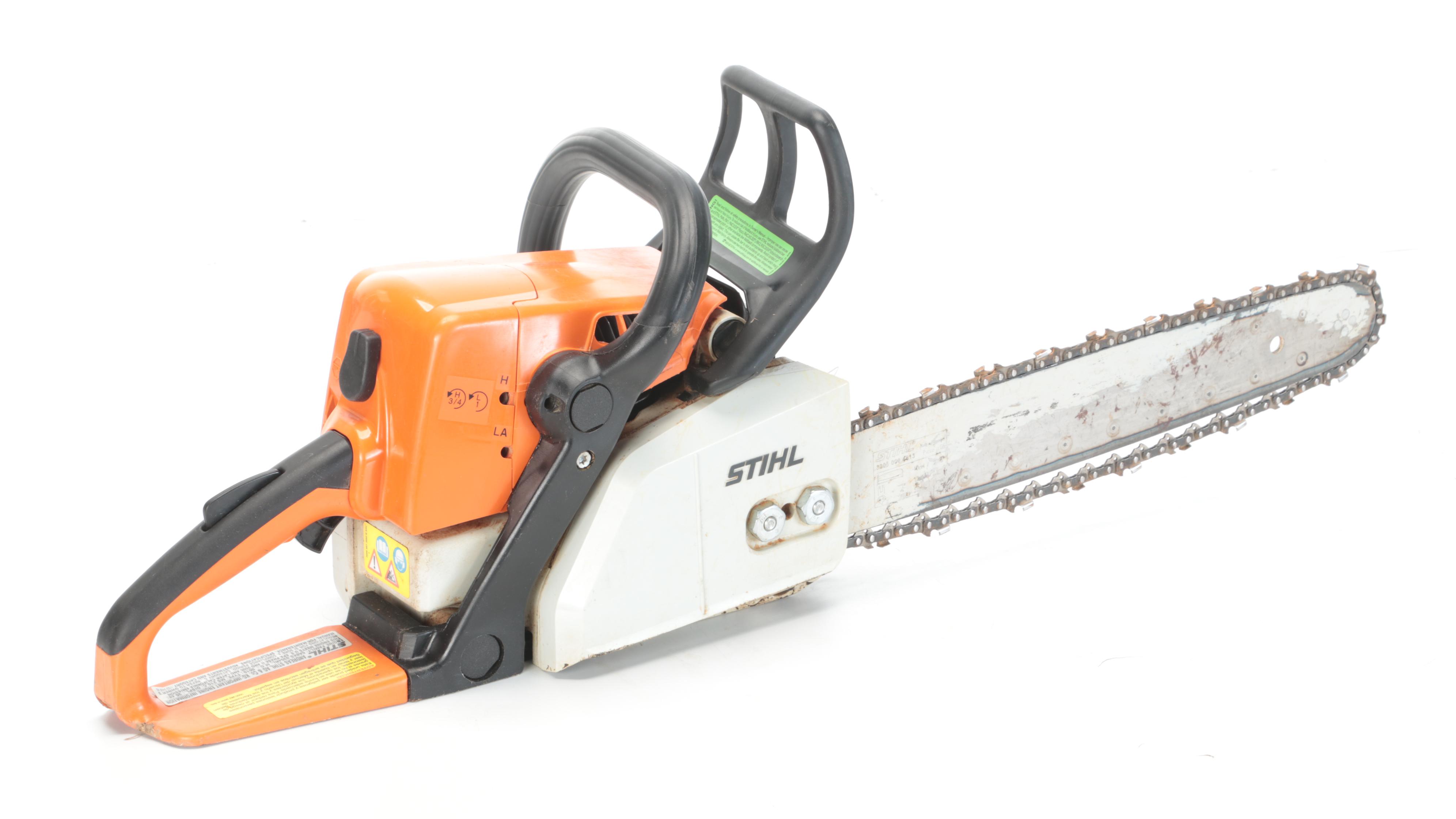 STIHL Gas-Powered Chain Saw With Black + Decker Electric Hedge Trimmer