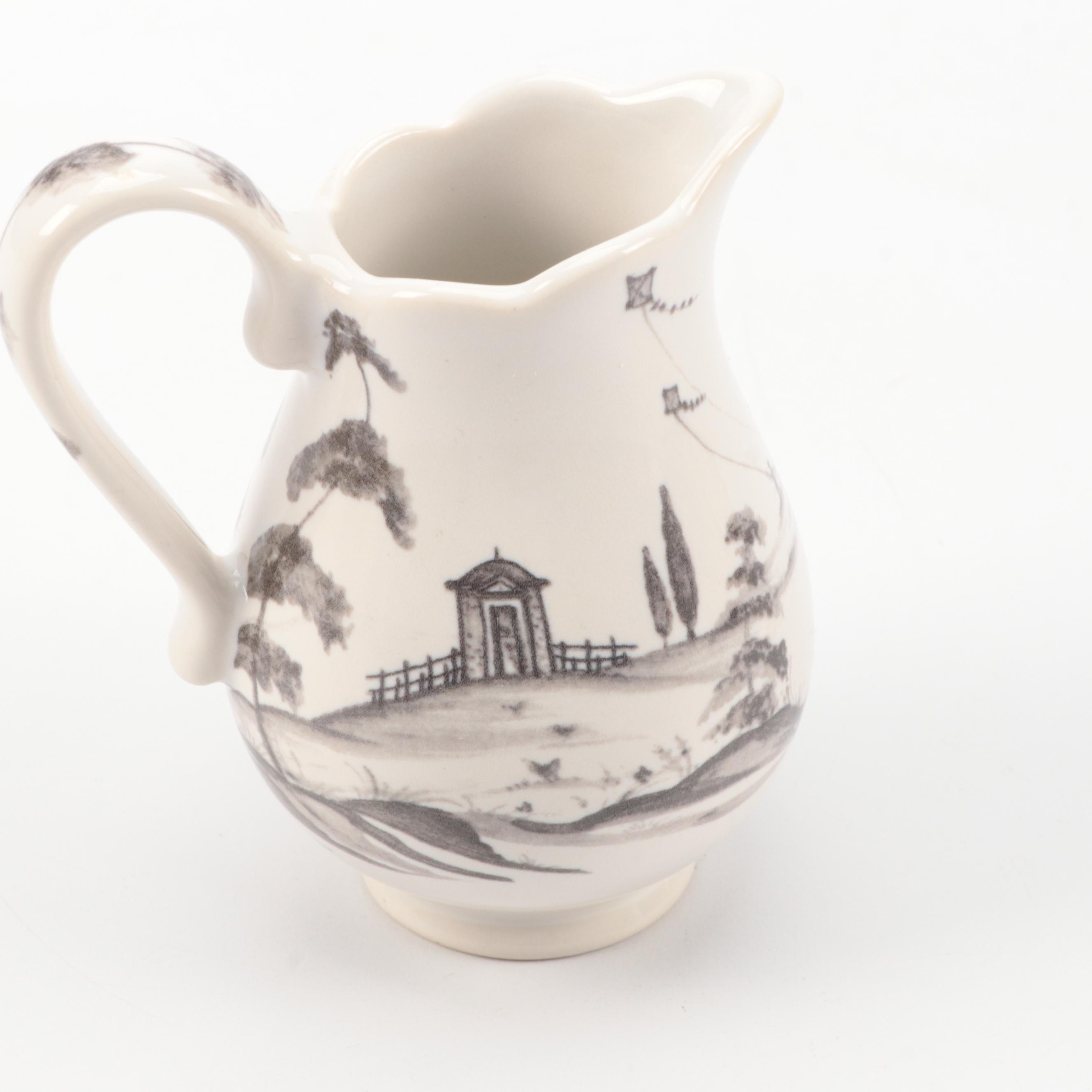 Isis and Juliska Ceramics Country Estate Creamer and Bowls with Micro Mosaic Box