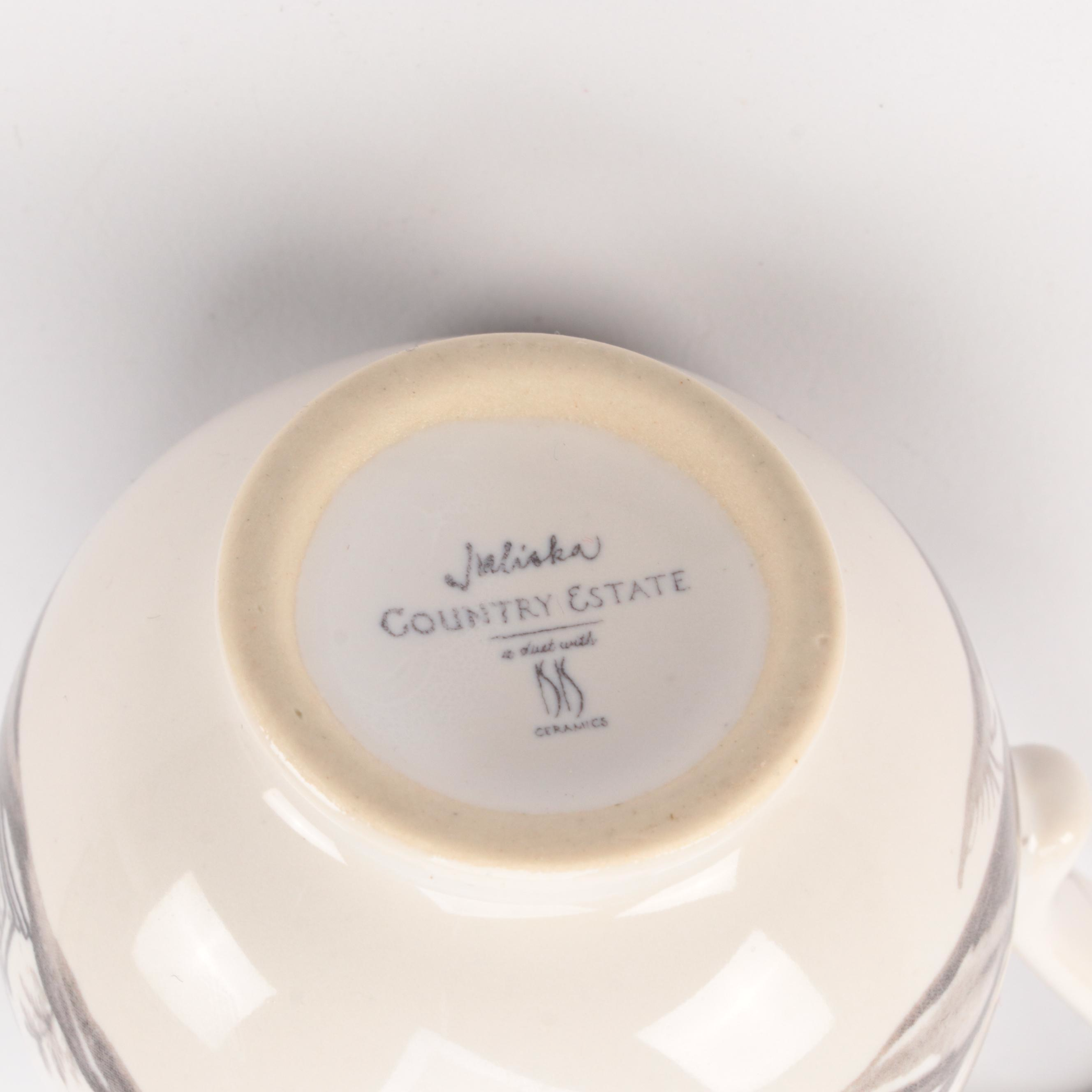 Isis and Juliska Ceramics Country Estate Creamer and Bowls with Micro Mosaic Box