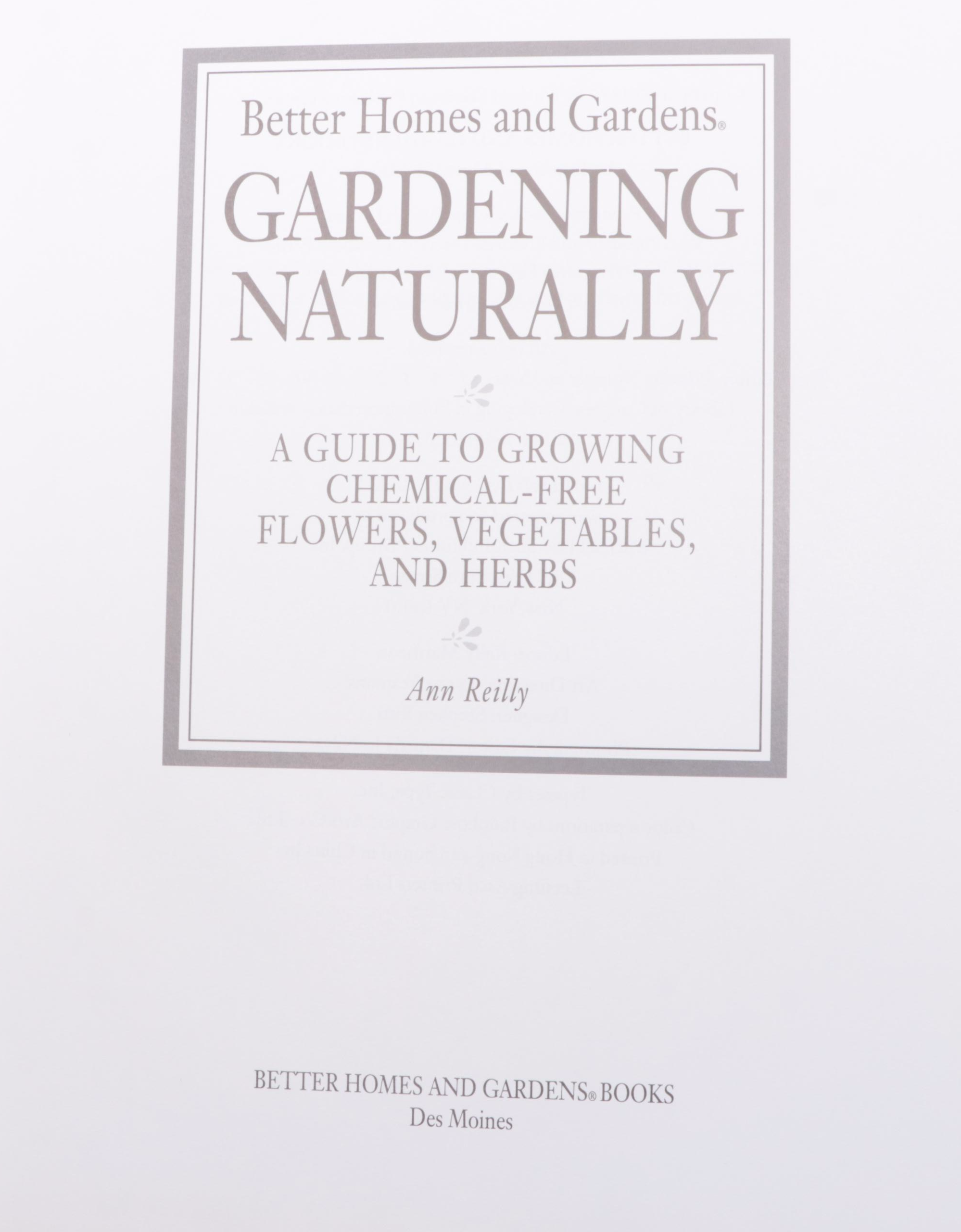 "Gardening Naturally" by Ann Reilly and More Gardening Books