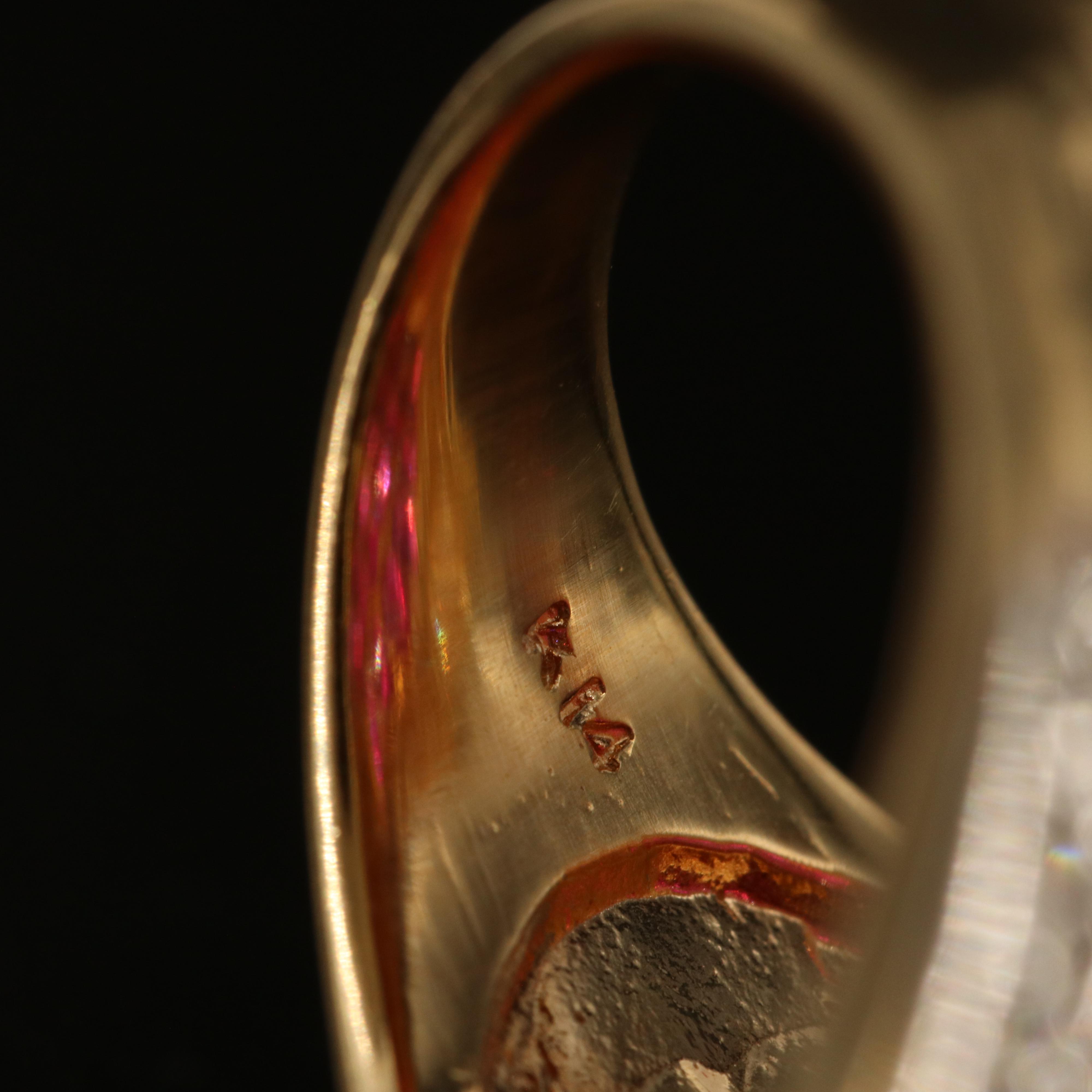 14K Ruby and Diamond Dome Ring