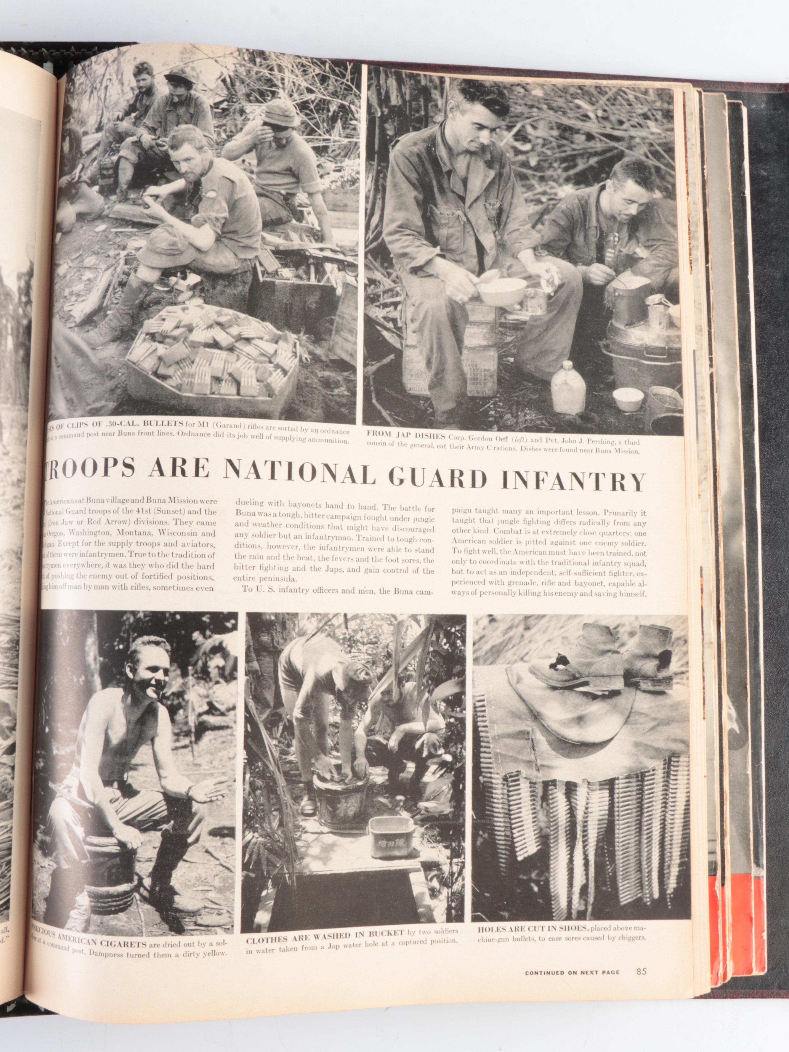 WWII LIFE Magazine Collection with United States Air Force Museum Book