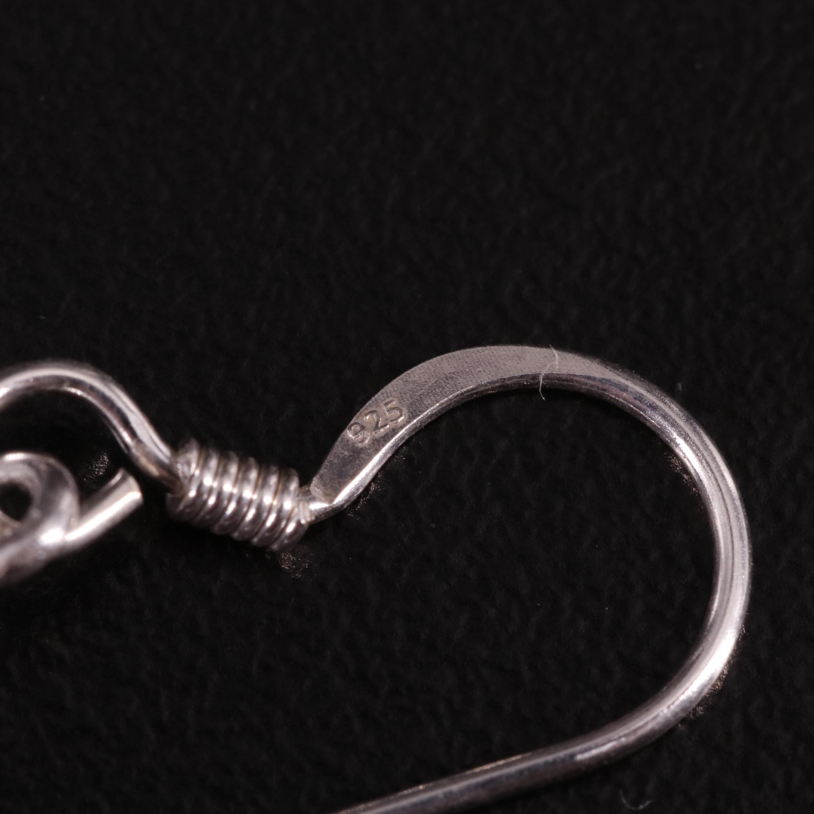 Sterling Amethyst Drop Earrings