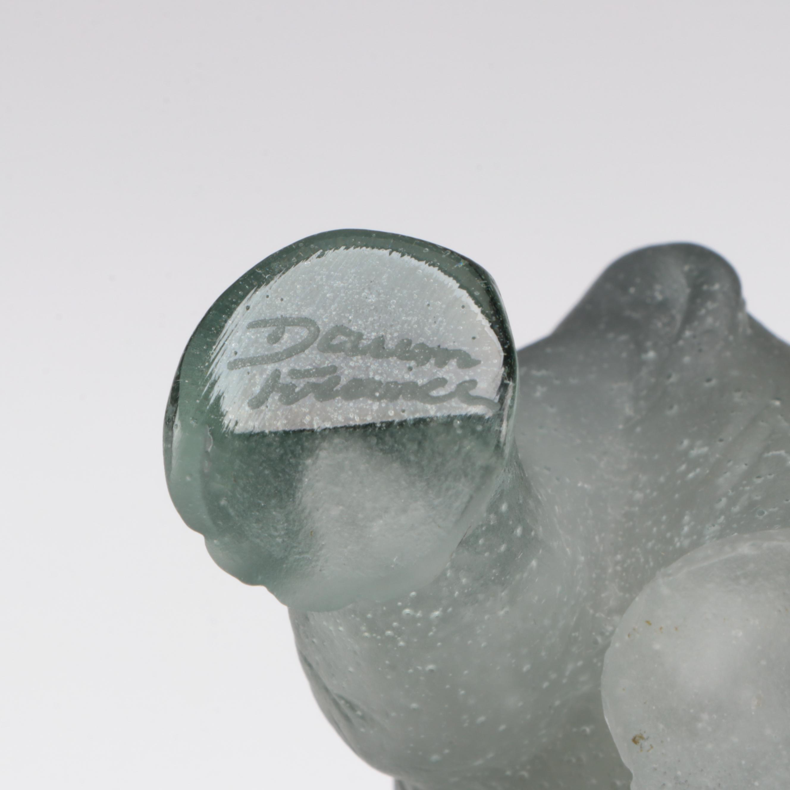 Daum Pâte de Verre Glass Elephant Figure with Box