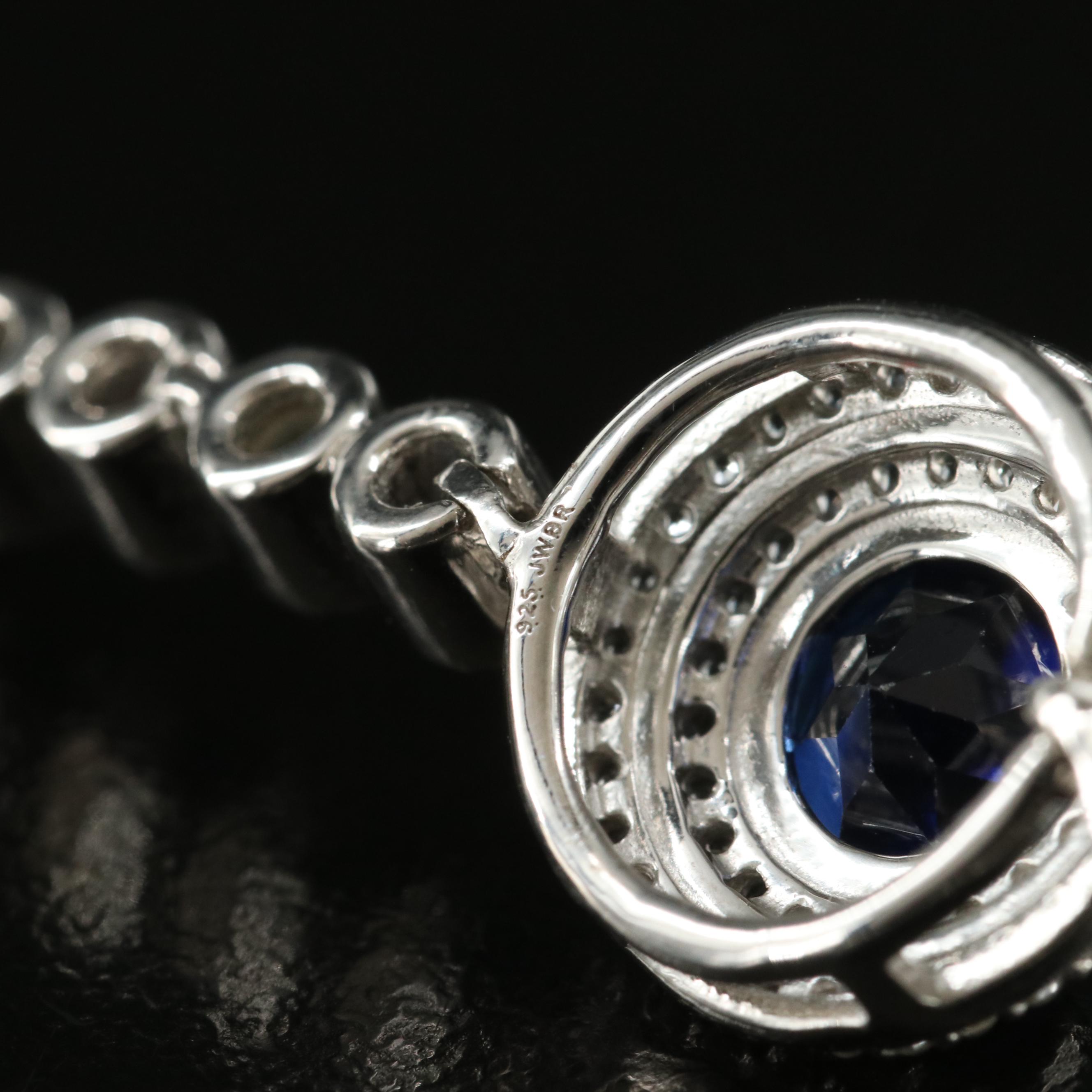 Sterling Sapphire Bolo Bracelet