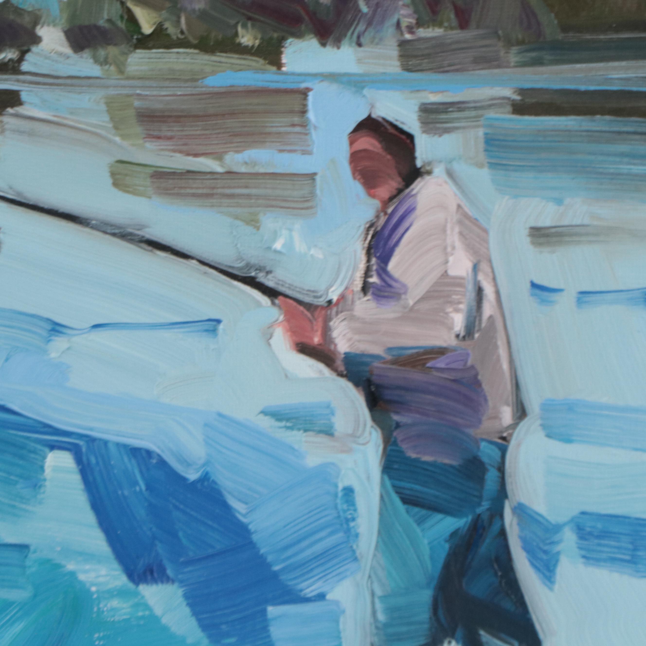 Jose Trujillo Oil Painting "Fly Fishing," 2022