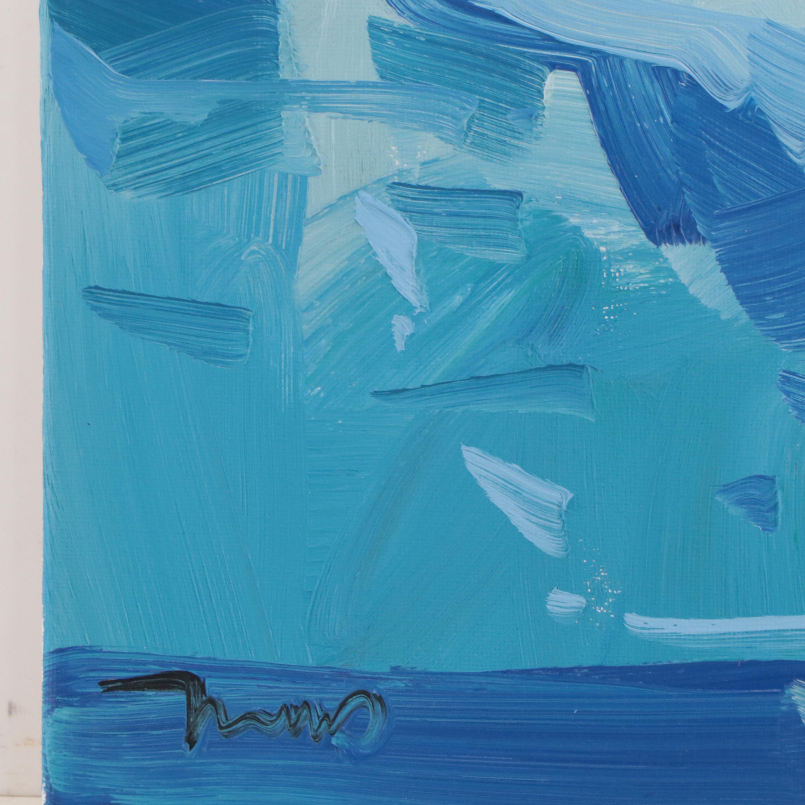 Jose Trujillo Oil Painting "Fly Fishing," 2022