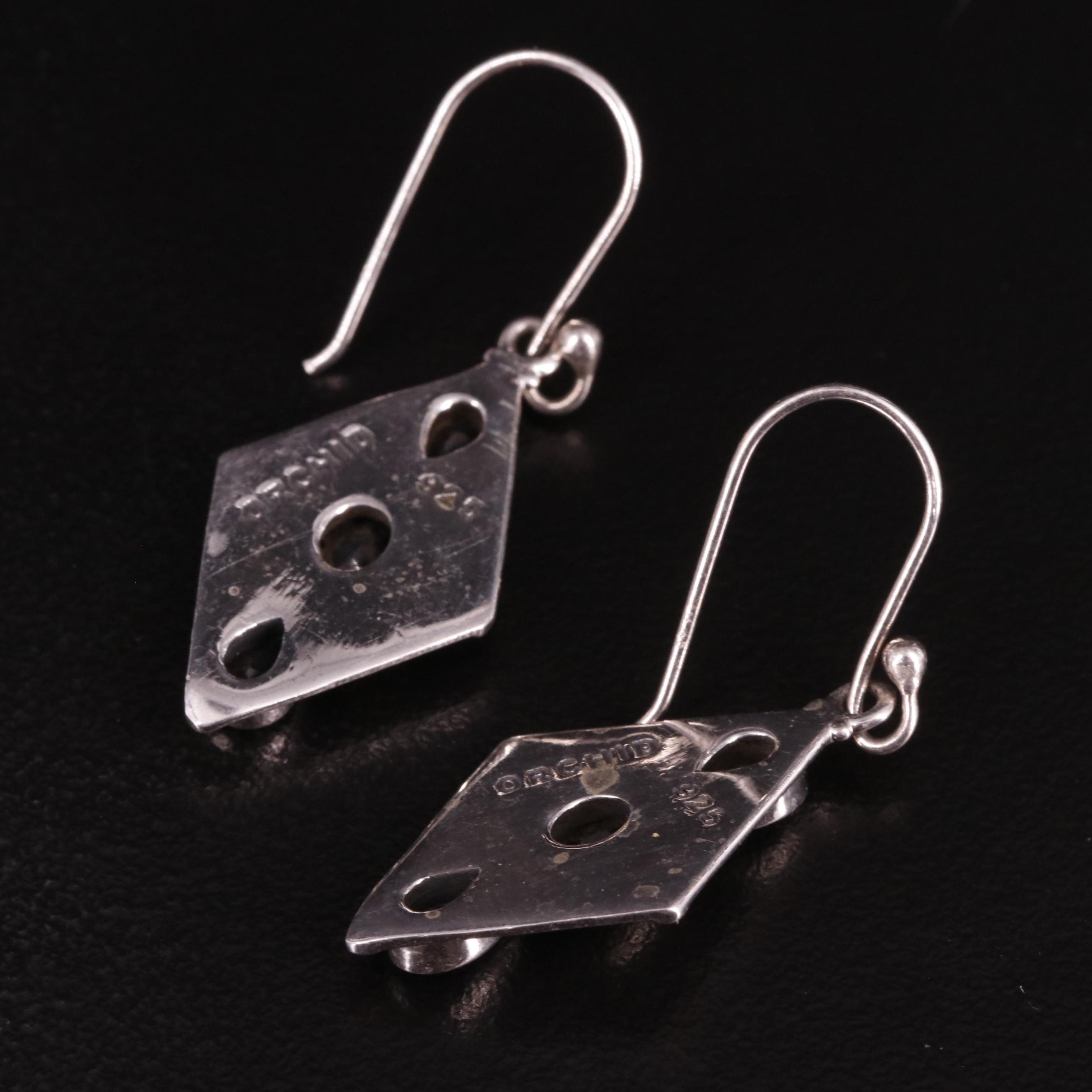 Sterling Sapphire Drop Earrings