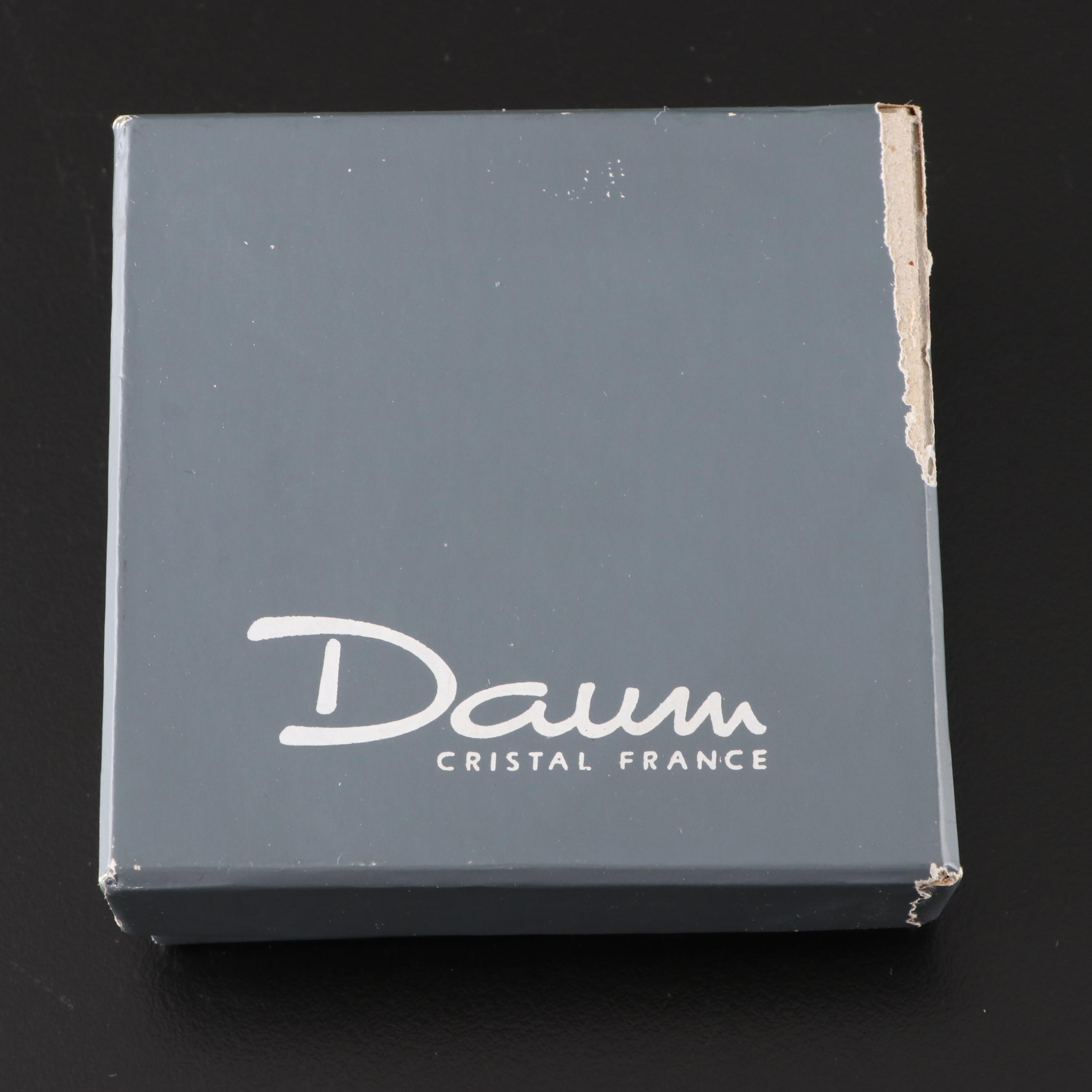 Daum French Crystal Annual Christmas Ornament, 1989