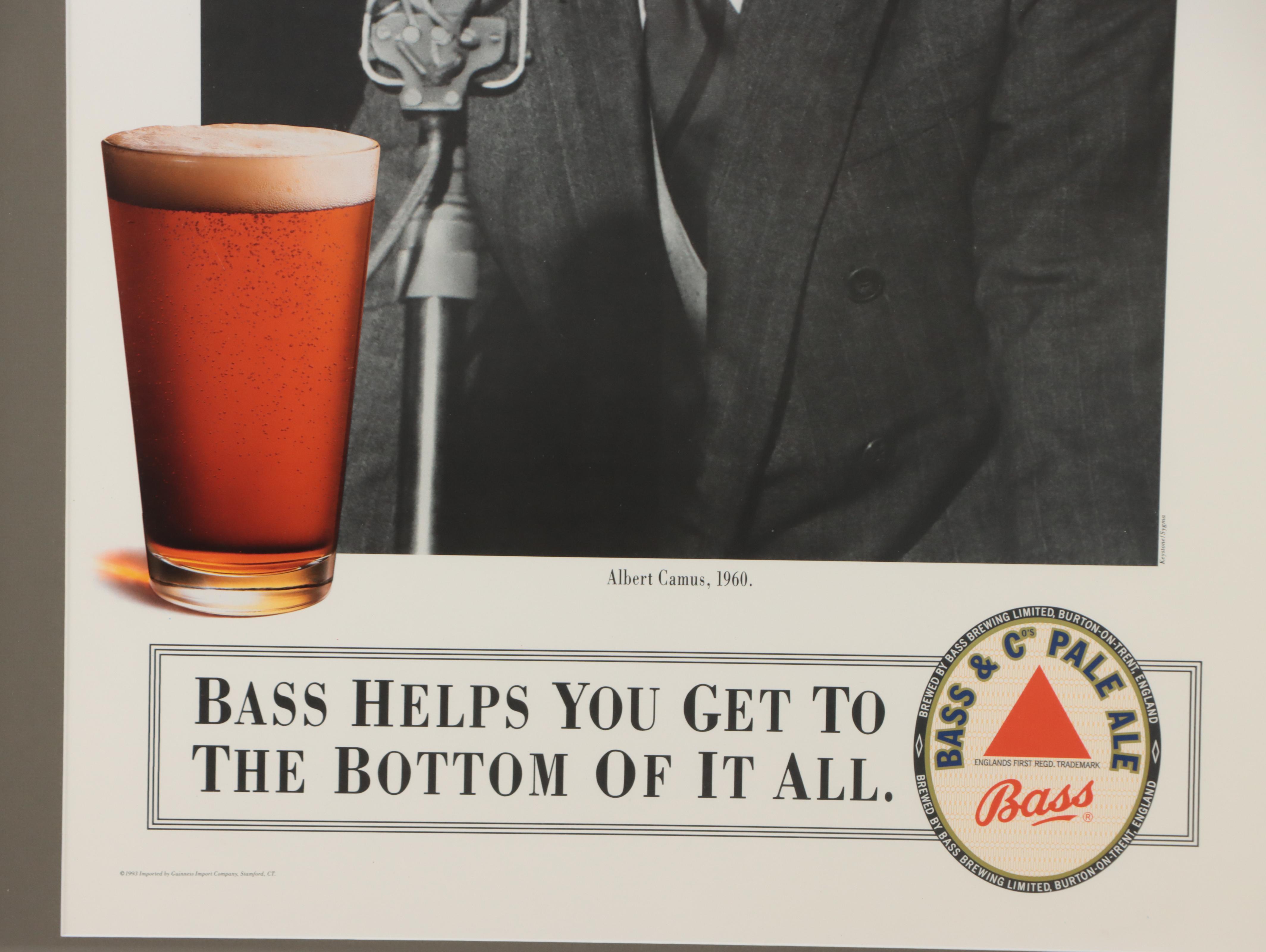 Bass Pale Ale Advertisement Poster, Circa 1990