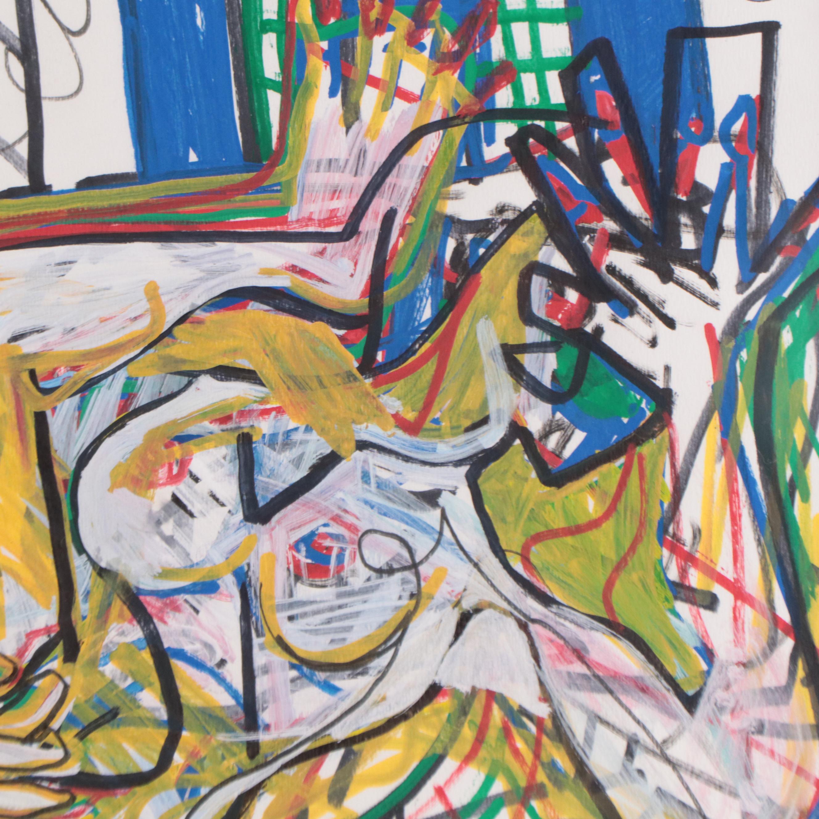 Anthony Ray Springate Jr. Drawing "Spin the Wheel & Buckle Down," 2022