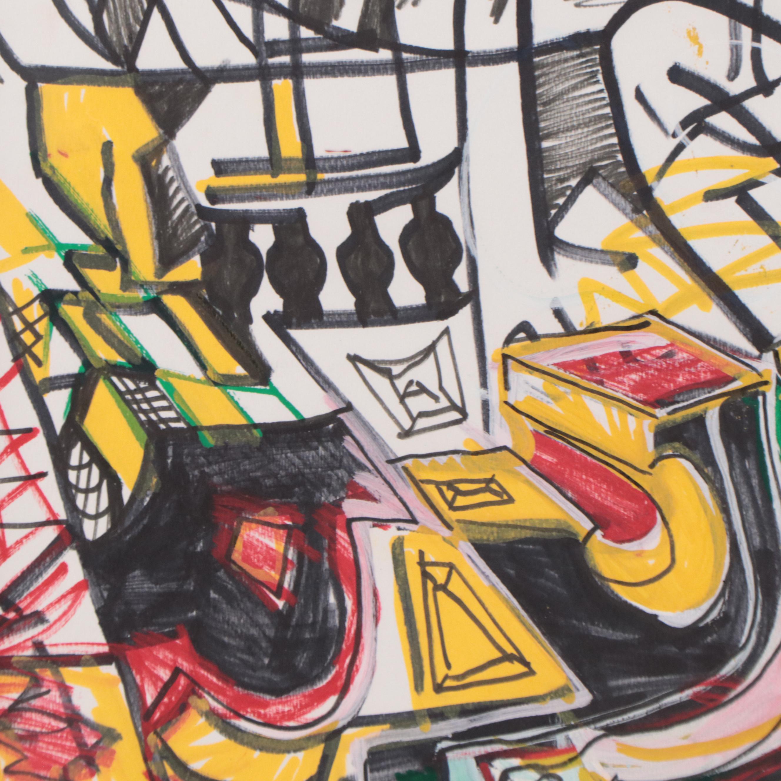 Anthony Ray Springate Jr. Drawing "Spin the Wheel & Buckle Down," 2022