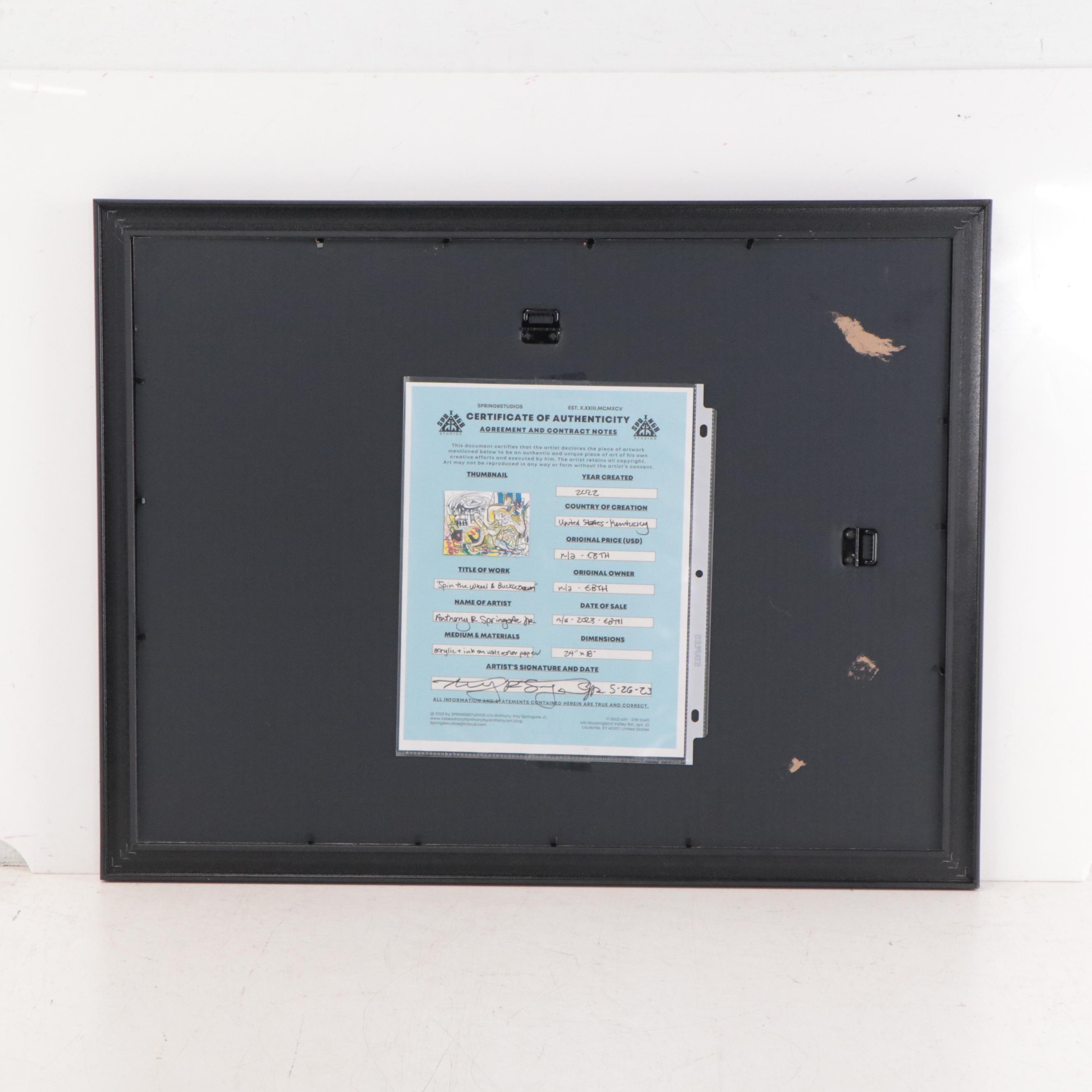 Anthony Ray Springate Jr. Drawing "Spin the Wheel & Buckle Down," 2022