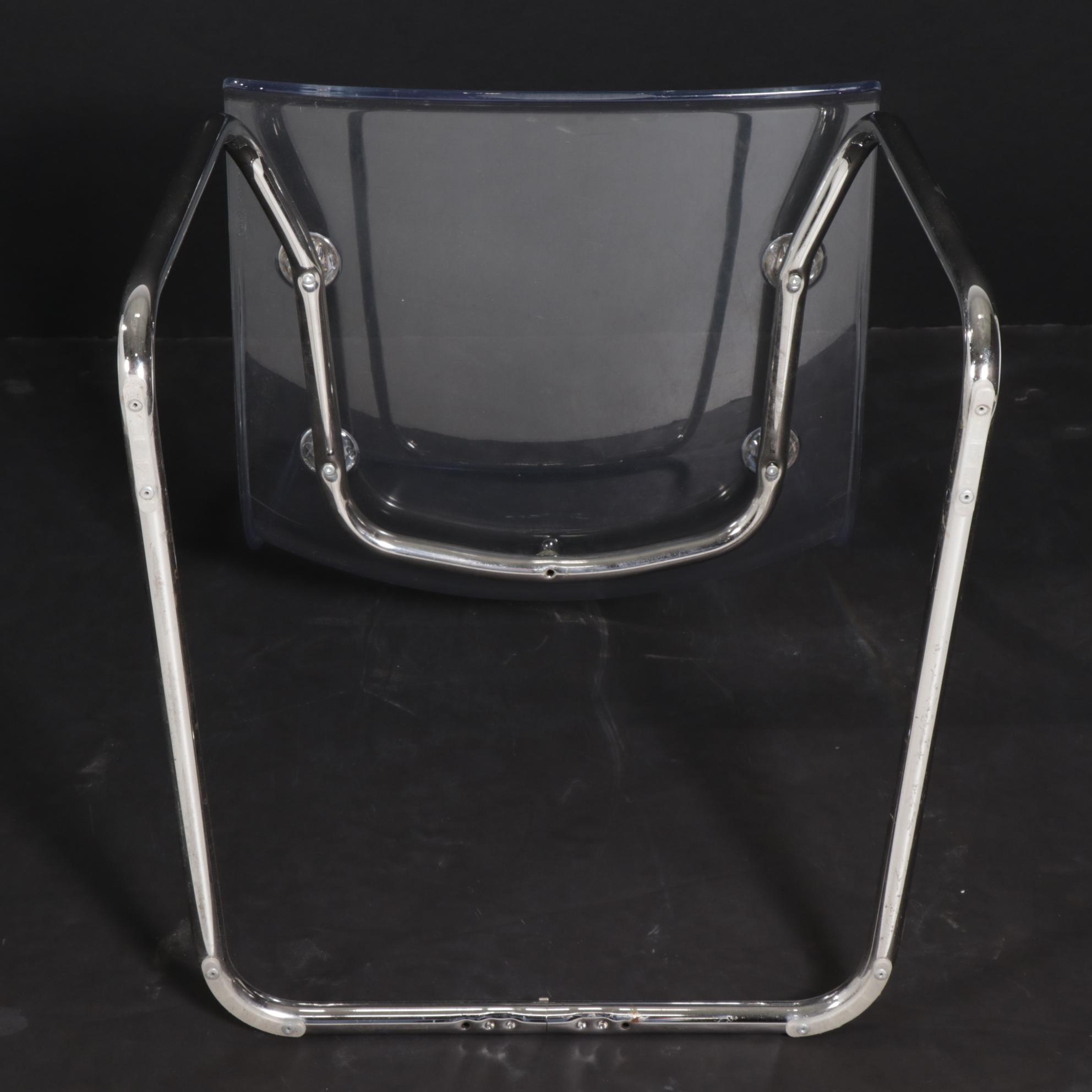 Carl Öjerstam for IKEA "Tobias" Chromed Steel and Plastic Shell Cantilever Chair