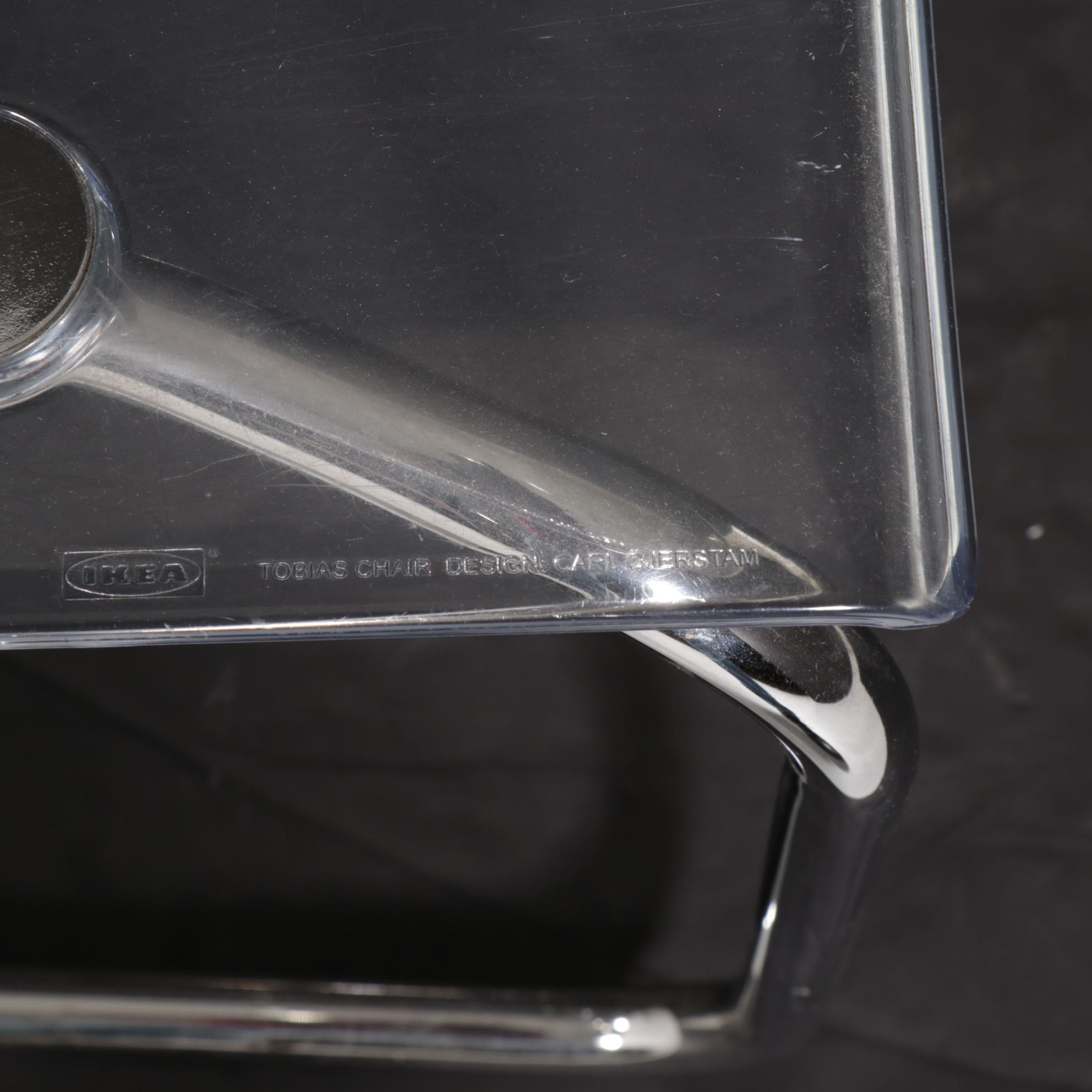 Carl Öjerstam for IKEA "Tobias" Chromed Steel and Plastic Shell Cantilever Chair