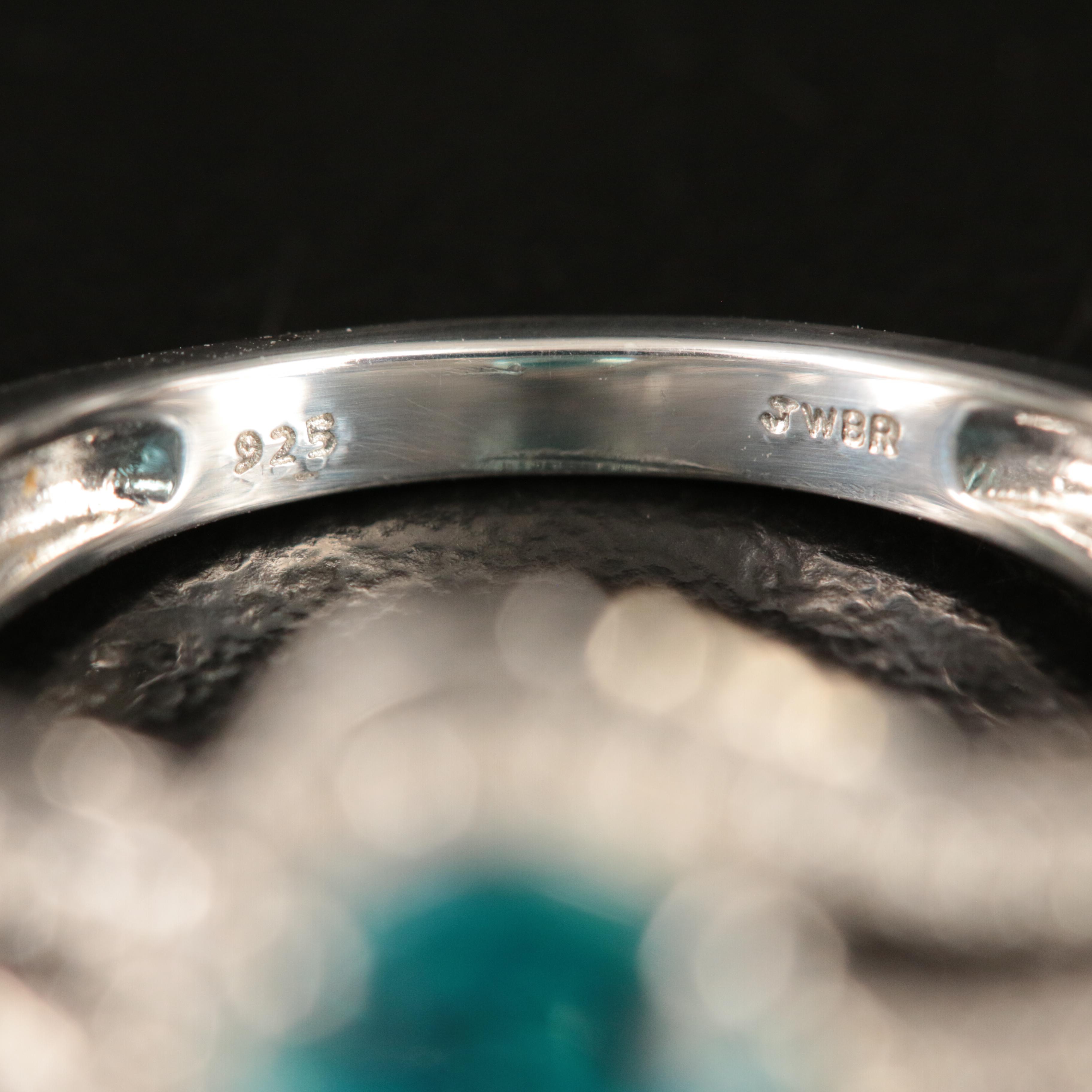 Sterling Topaz and Sapphire Ring