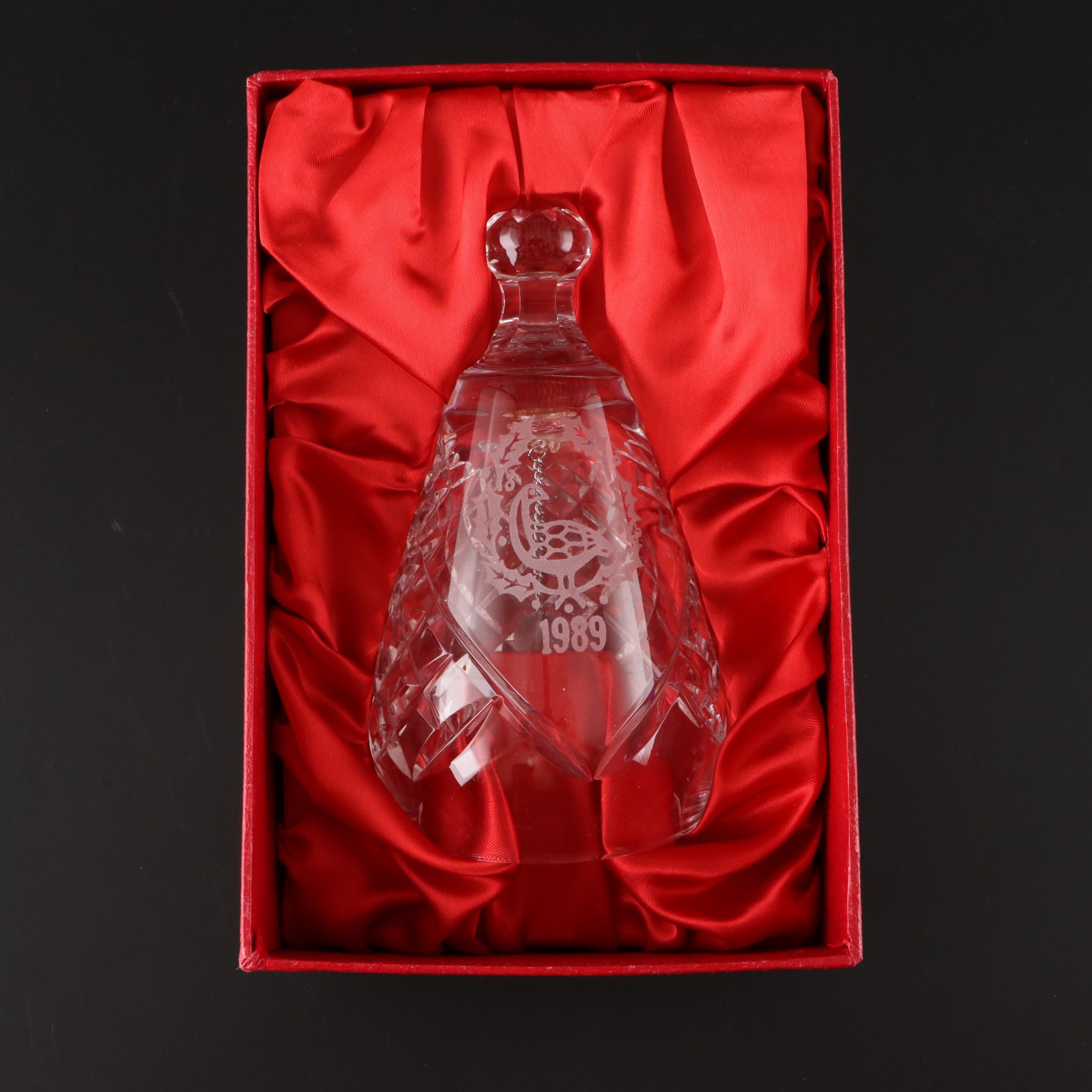 Waterford Crystal "12 Days of Christmas" Annual Bell, 1989