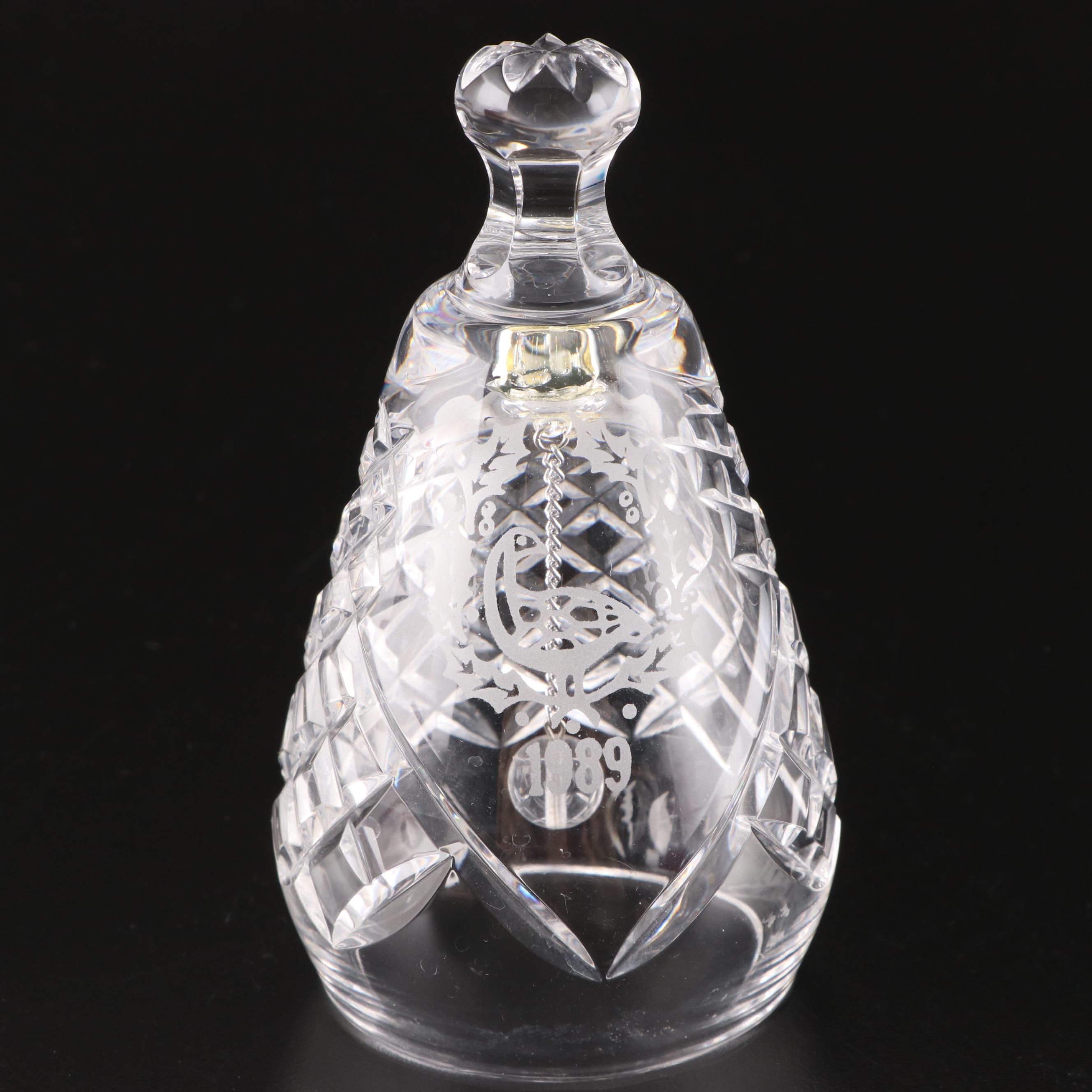 Waterford Crystal "12 Days of Christmas" Annual Bell, 1989
