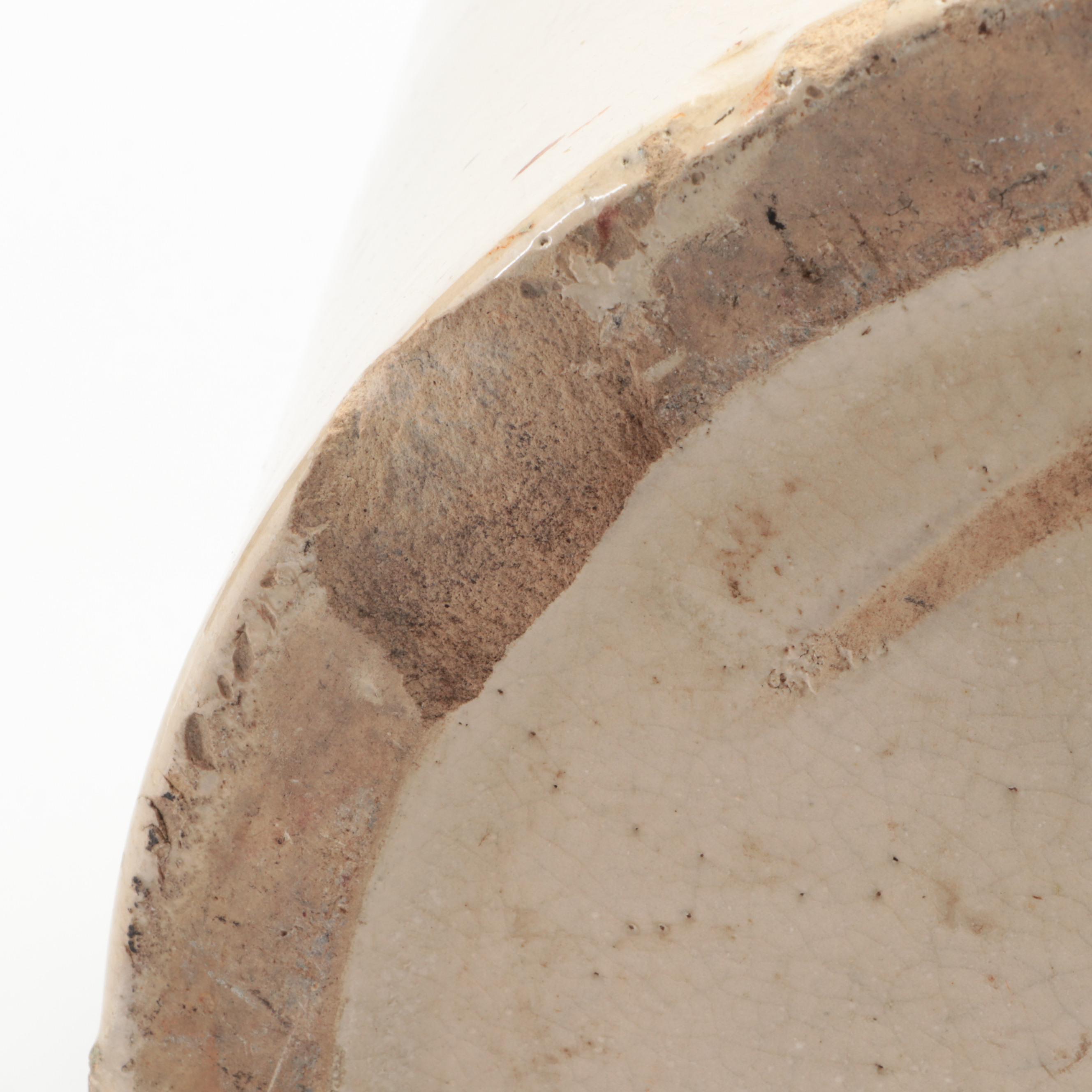 Macomb Pottery Co. Two-Gallon Crock with Other Three-Gallon Stoneware Jug