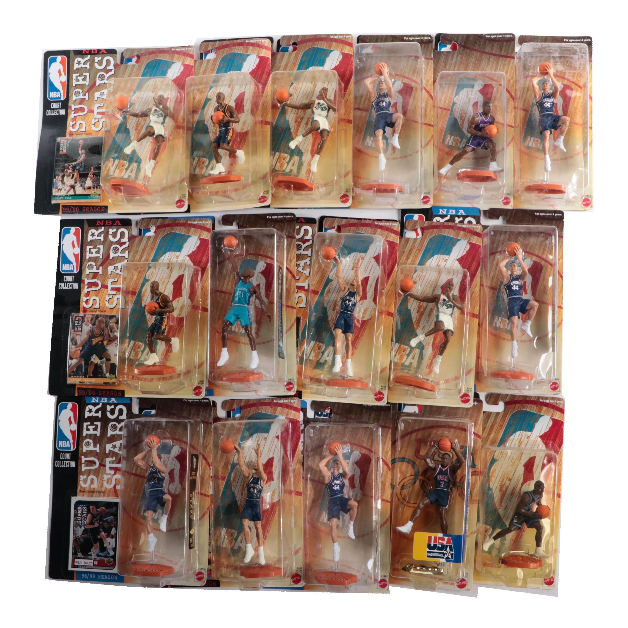 Sealed NBA Super Stars Court Collection Action Figures with Grant Hill, and More