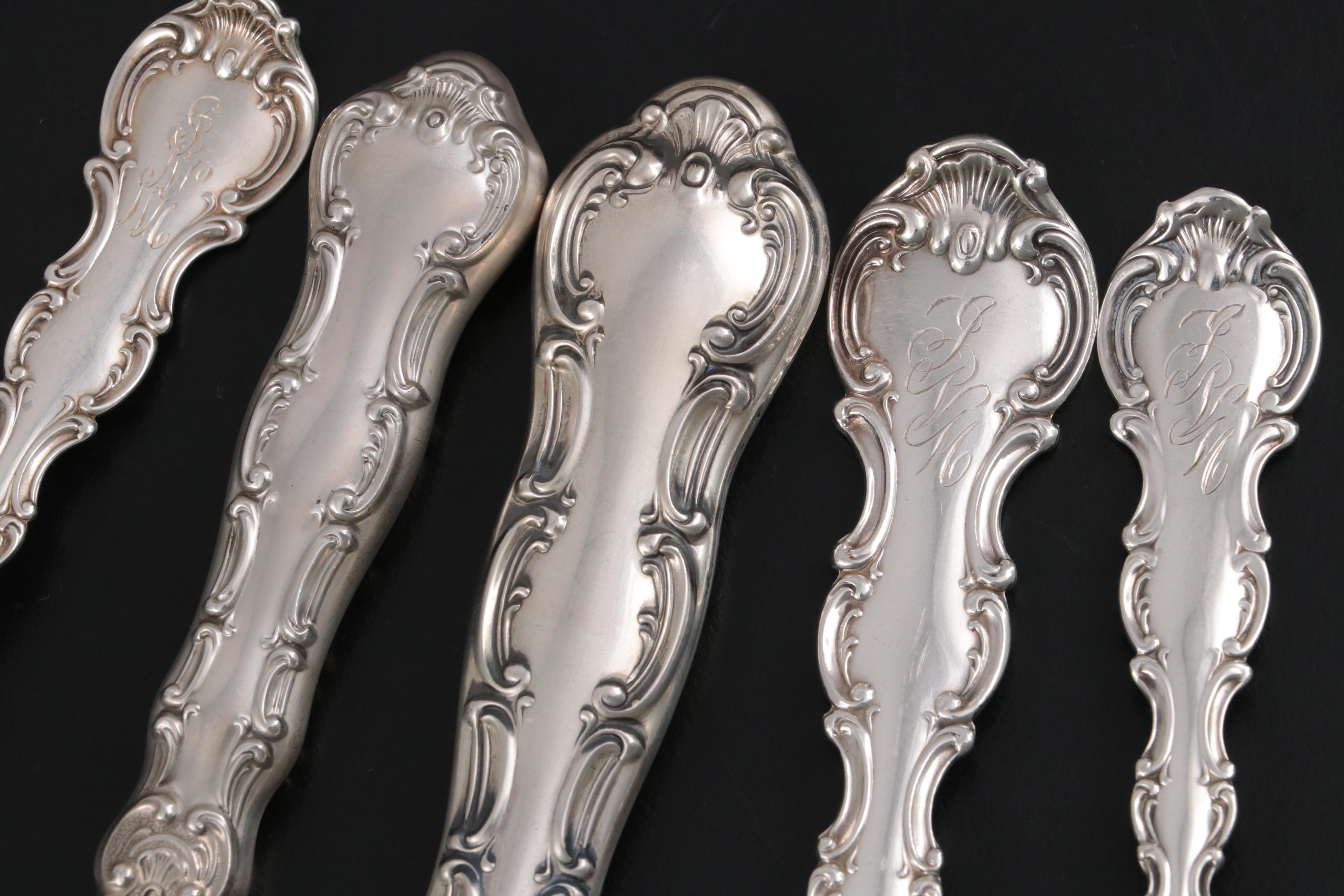 Gorham "Strasbourg" Sterling Silver Flatware and Serving Utensils, 20th Century