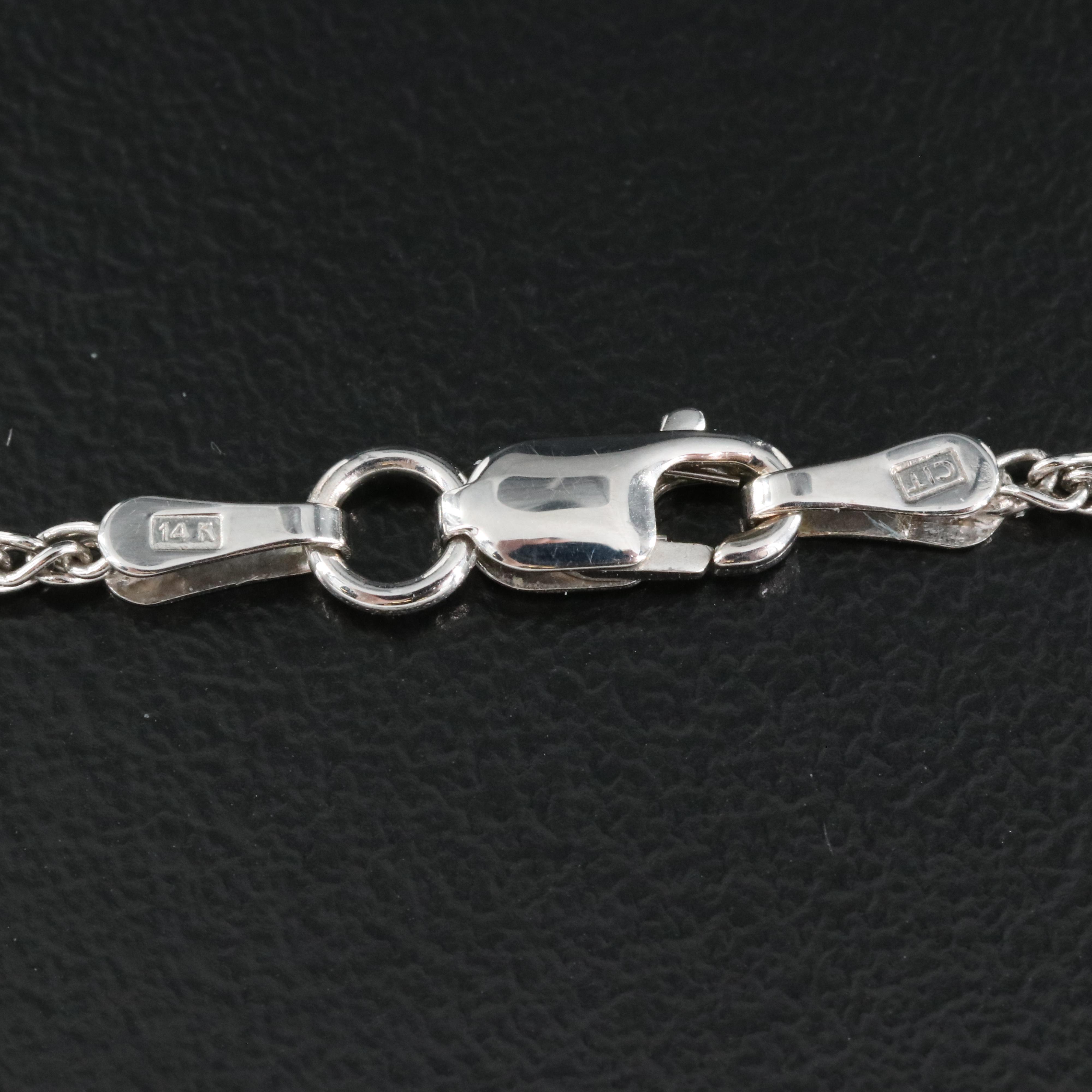 14K 0.12 CTW Diamond Key Pendant Necklace