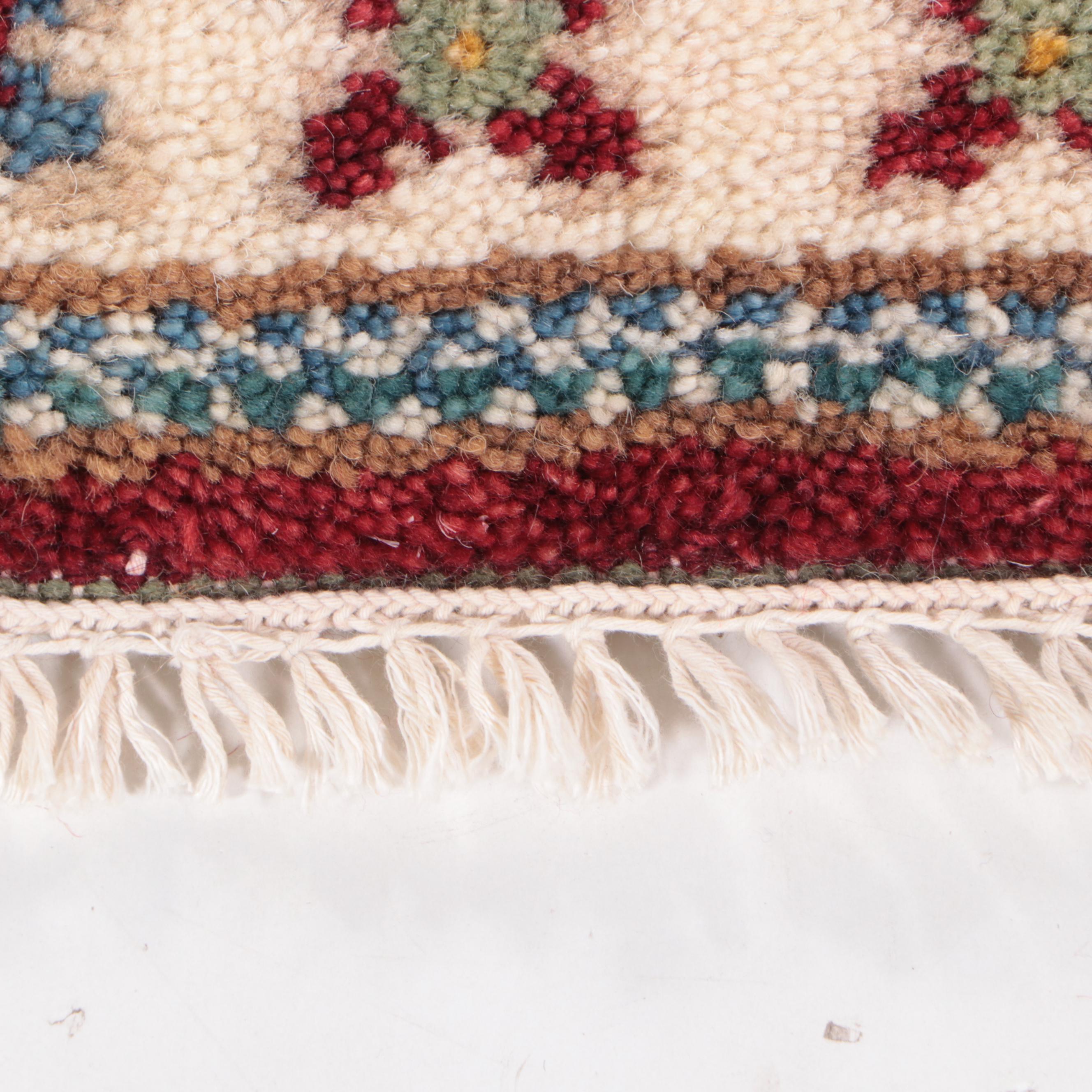 2' x 4'4 Hand-Knotted Indo-Persian Serapi Accent Rug