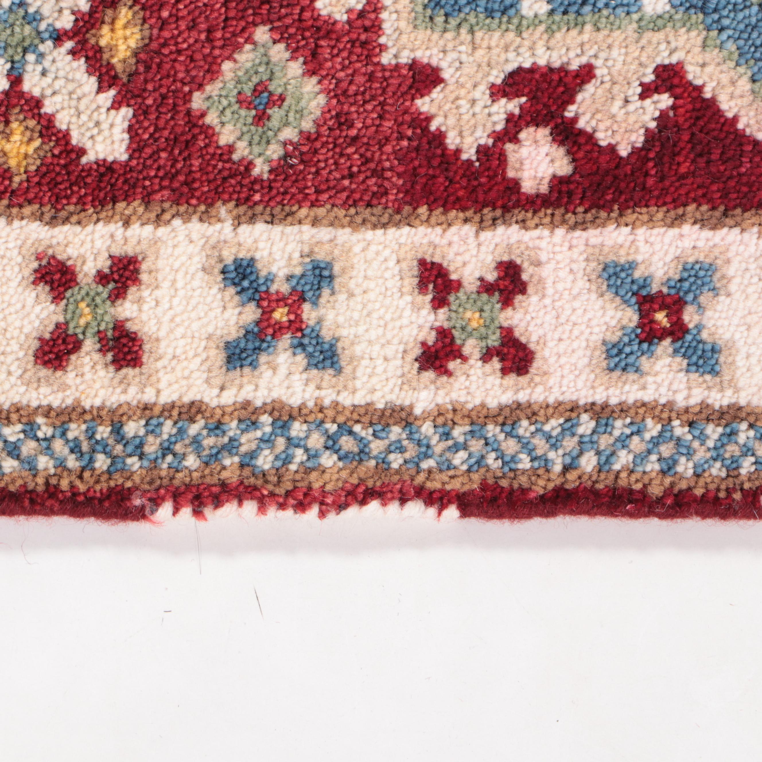 2' x 4'4 Hand-Knotted Indo-Persian Serapi Accent Rug