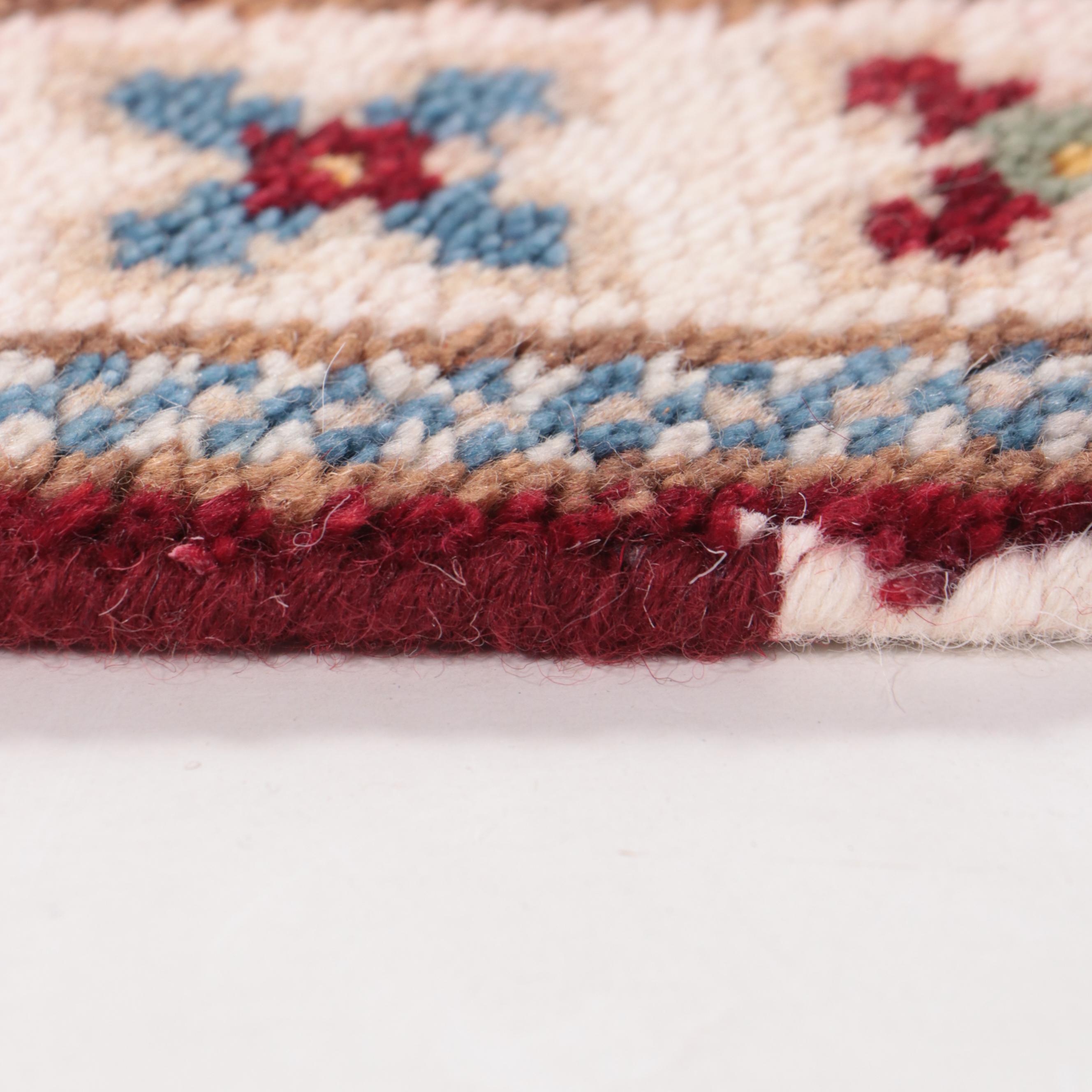 2' x 4'4 Hand-Knotted Indo-Persian Serapi Accent Rug