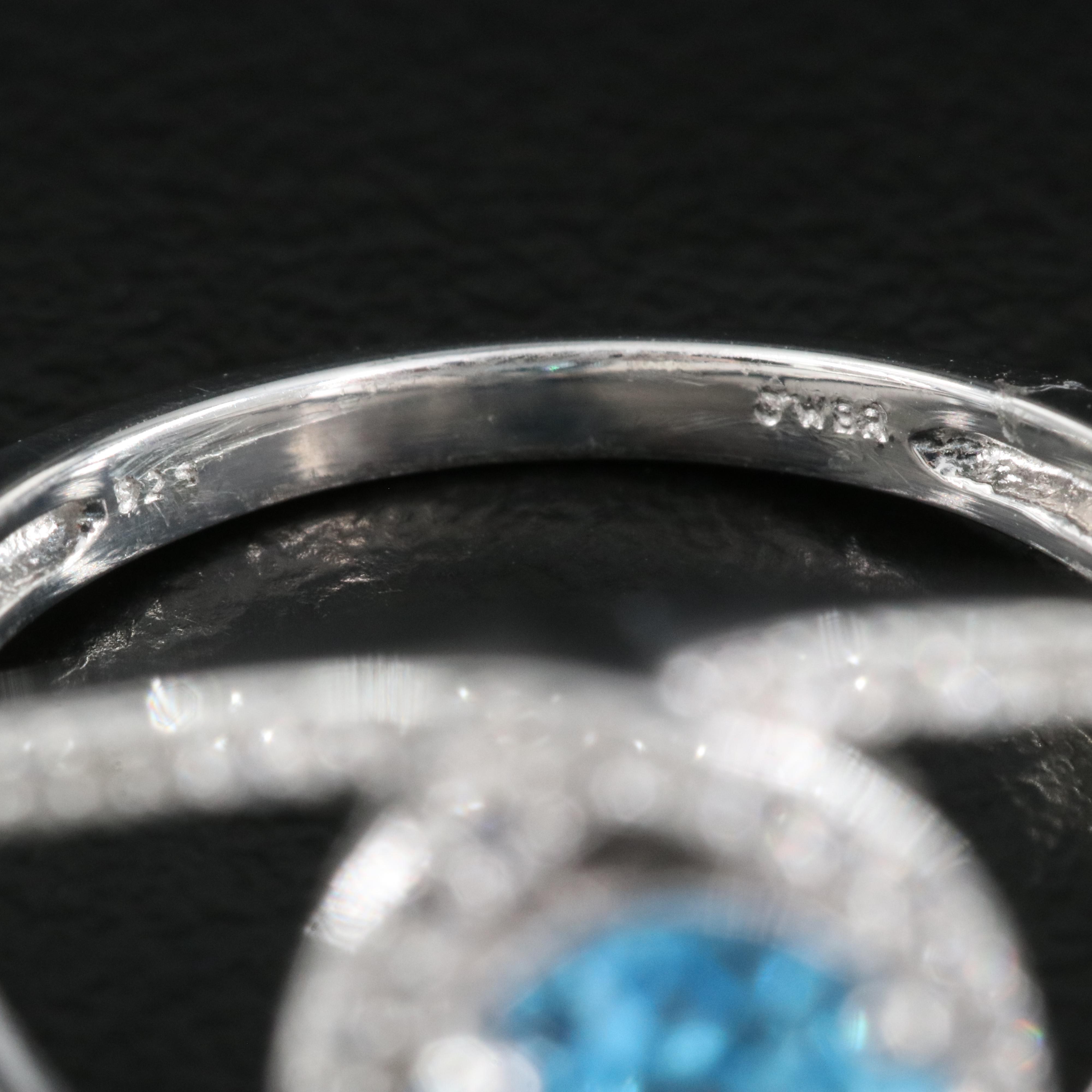 Sterling Topaz and Sapphire Ring