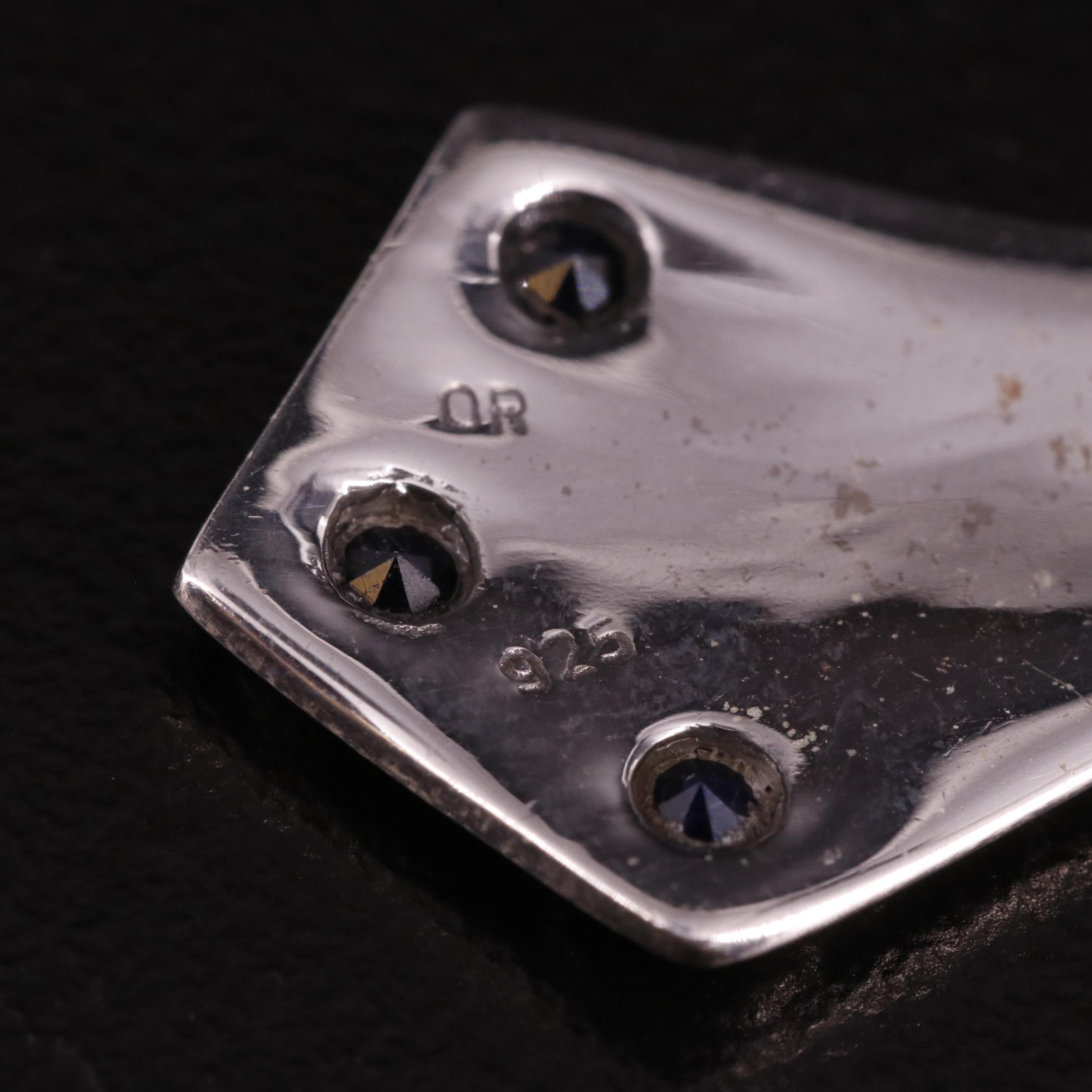 Sterling Sapphire Drop Earrings