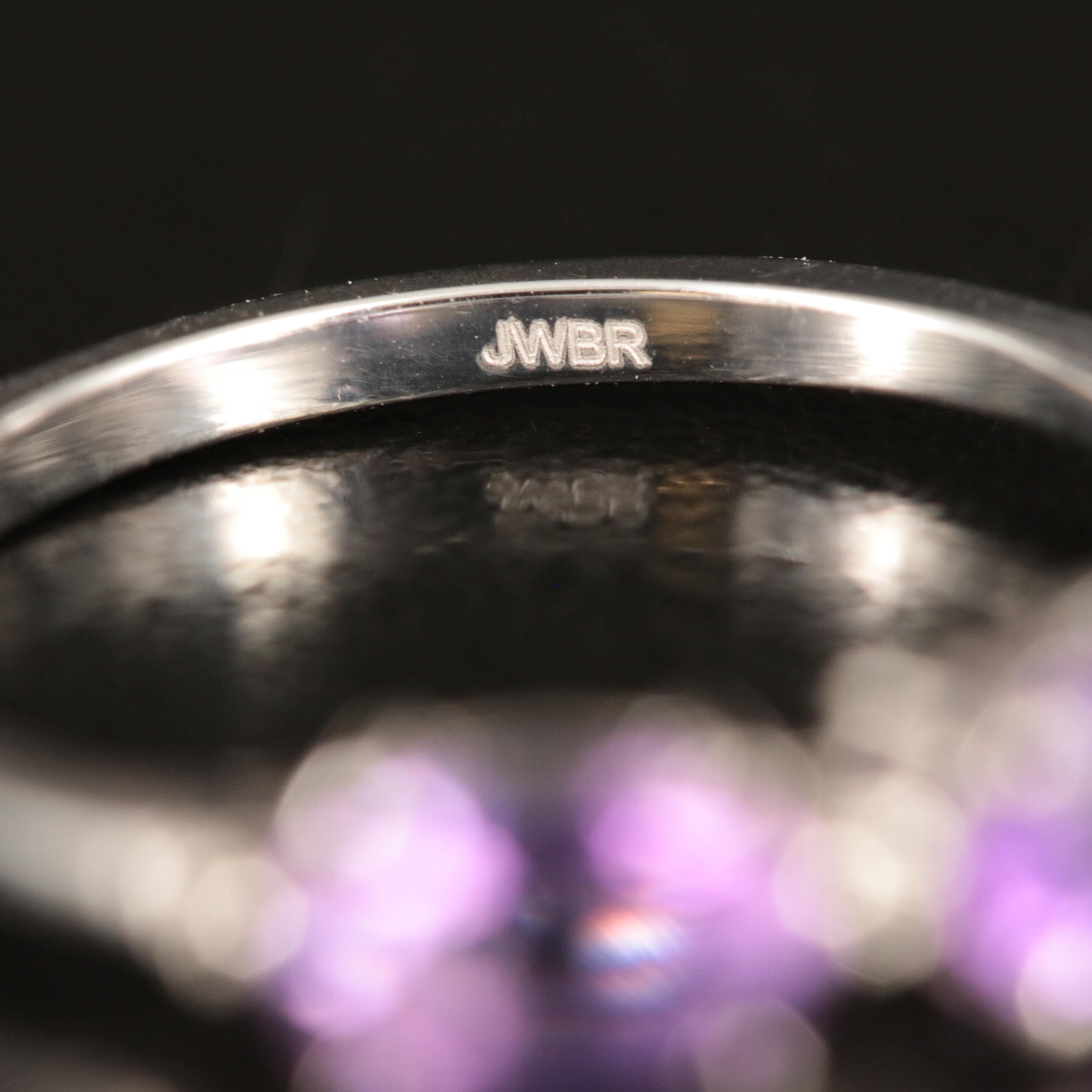 Sterling Amethyst and White Sapphire Band