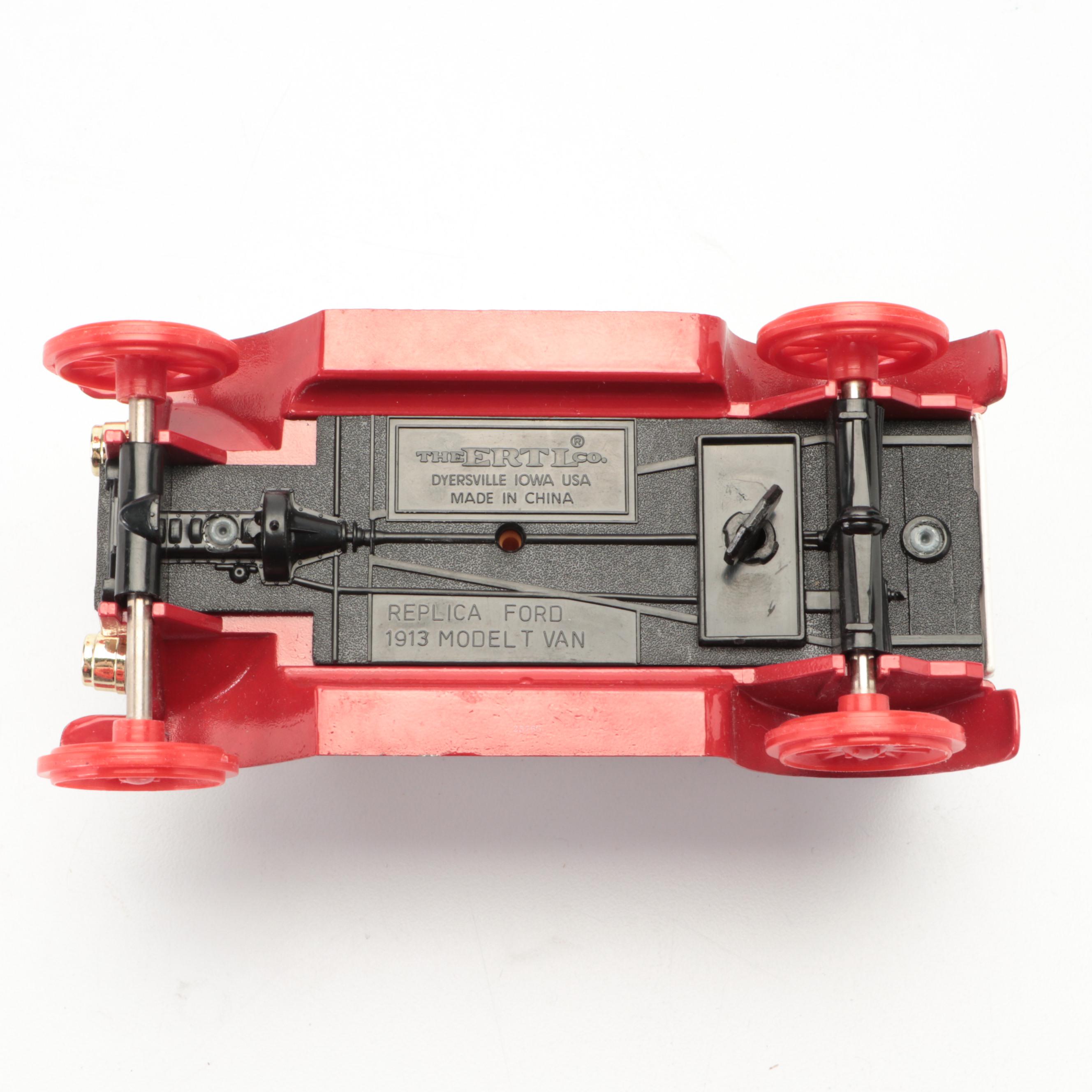 Metal Budweiser Beer Tray with Ertl Replica Budweiser Ford Truck Coin Bank