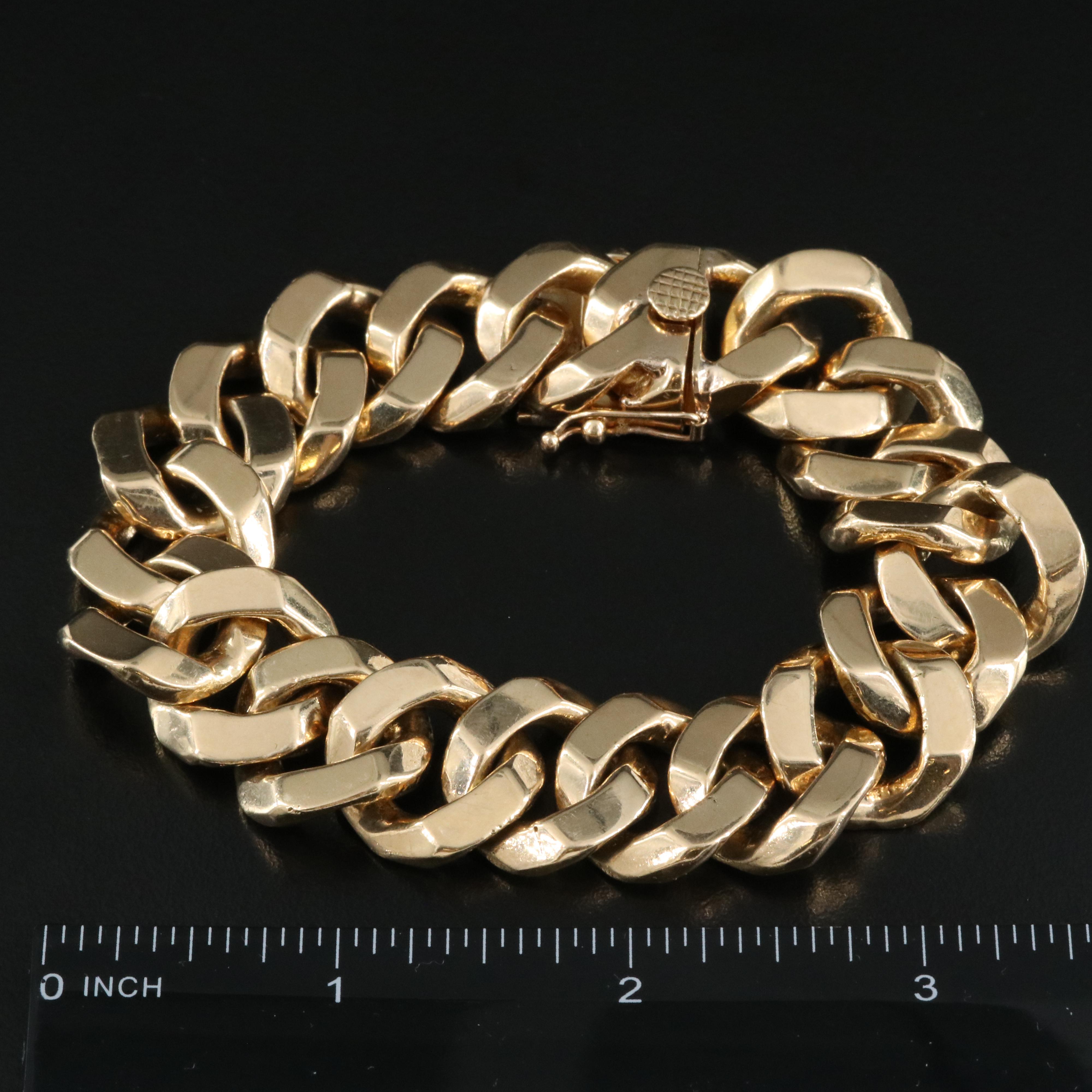 18K Curb Link Bracelet