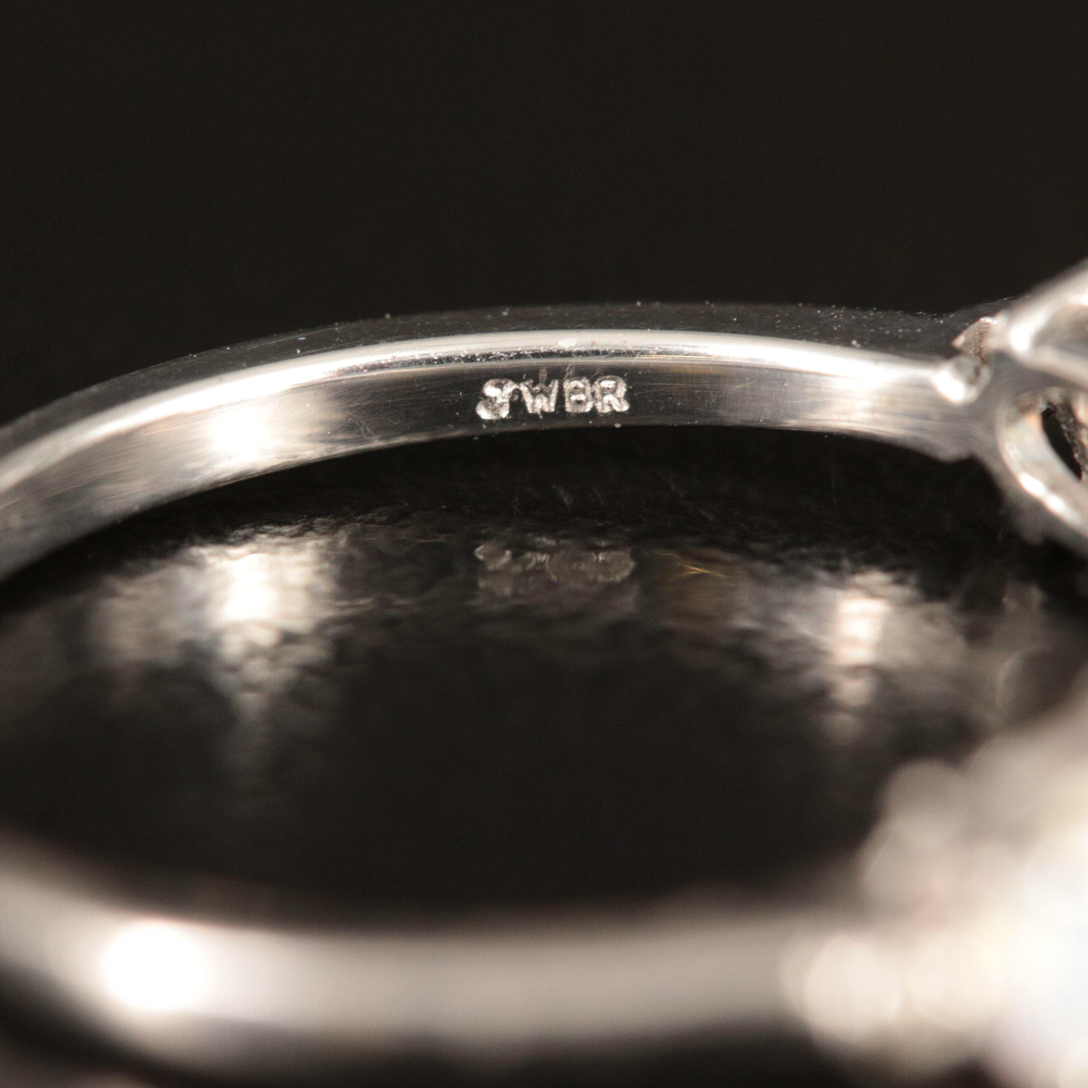 Sterling Opal and White Sapphire Band