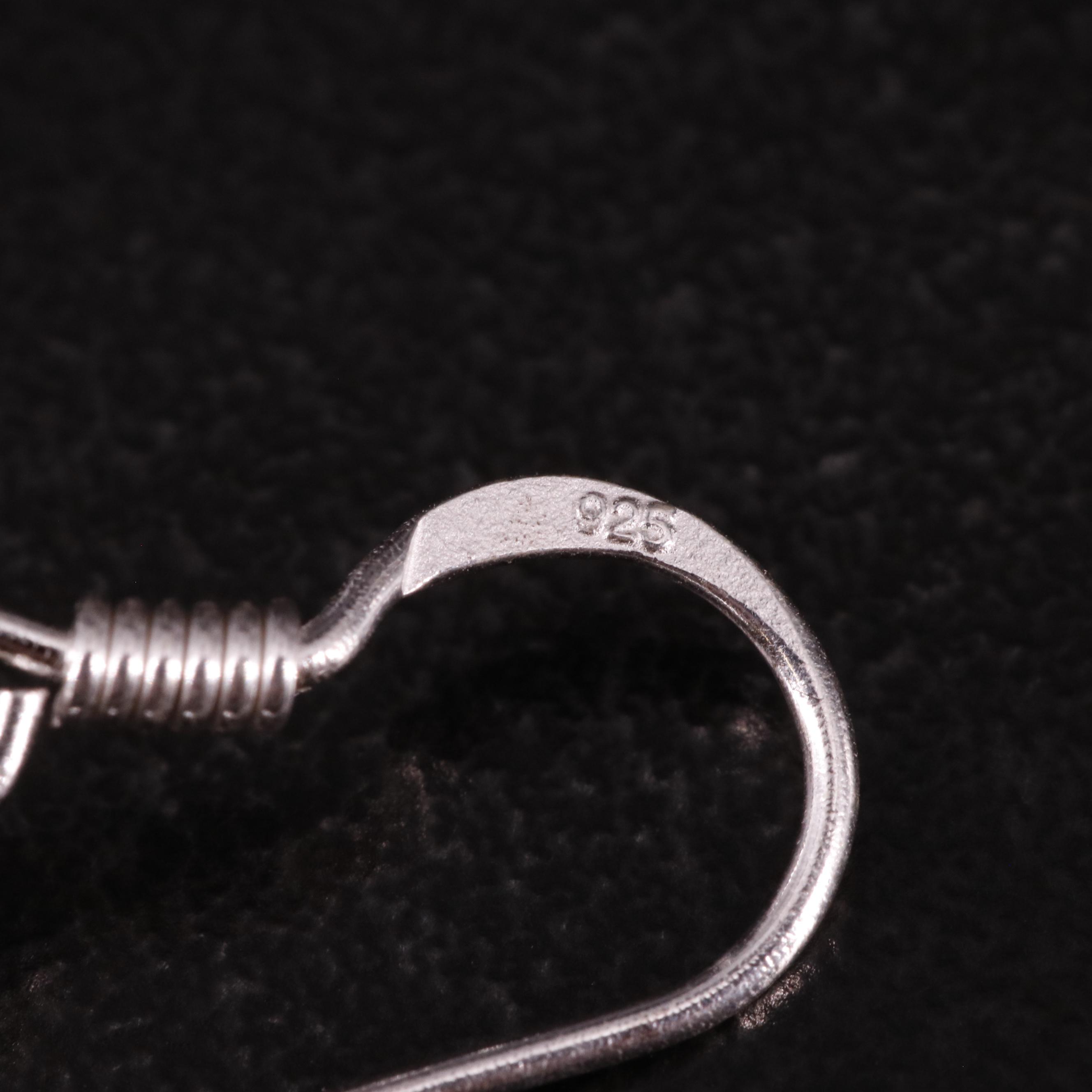 Sterling Citrine Drop Earrings