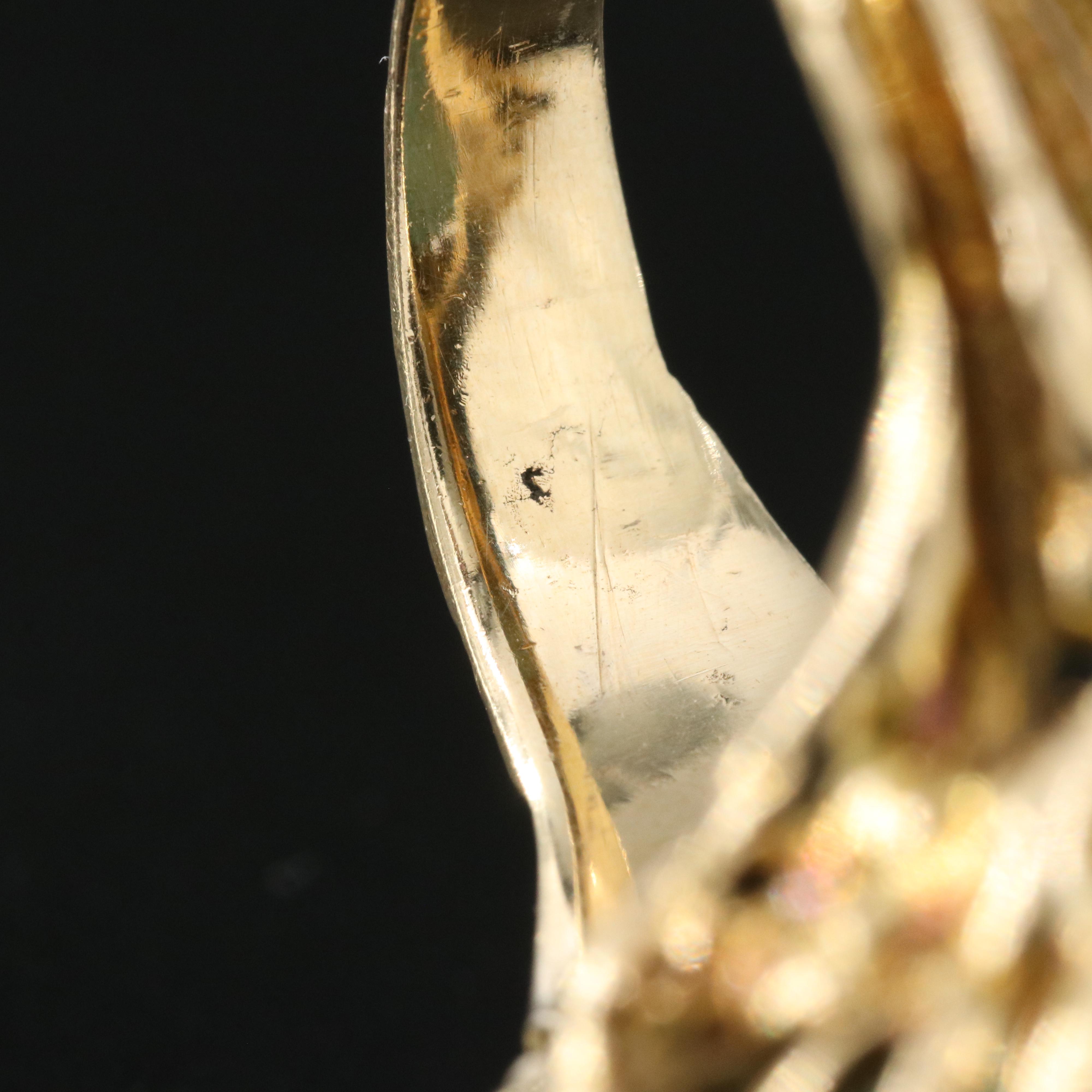 Brutalist 14K Jadeite Ring