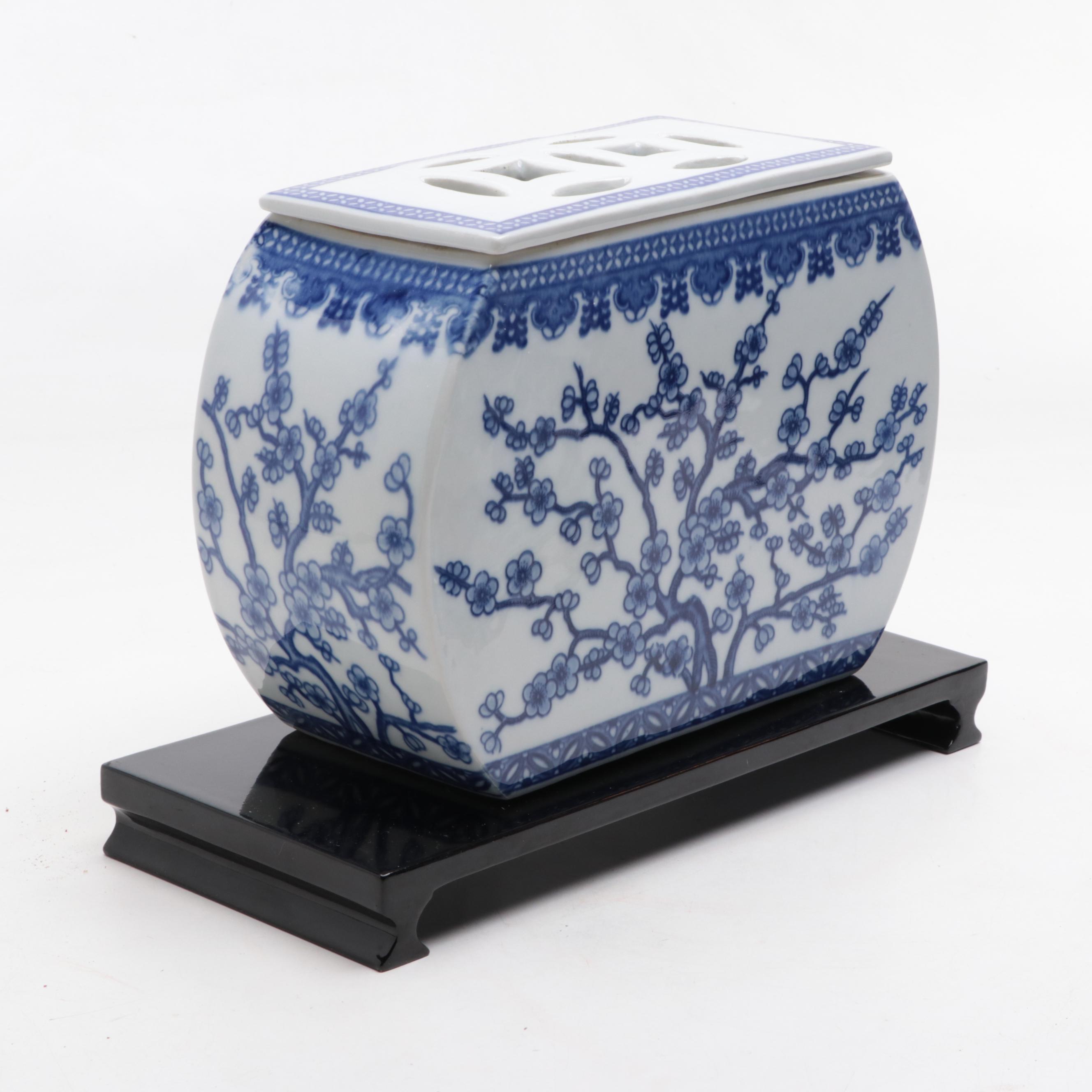 Ballard Designs Chinese Blue and White Porcelain Flower Brick and More