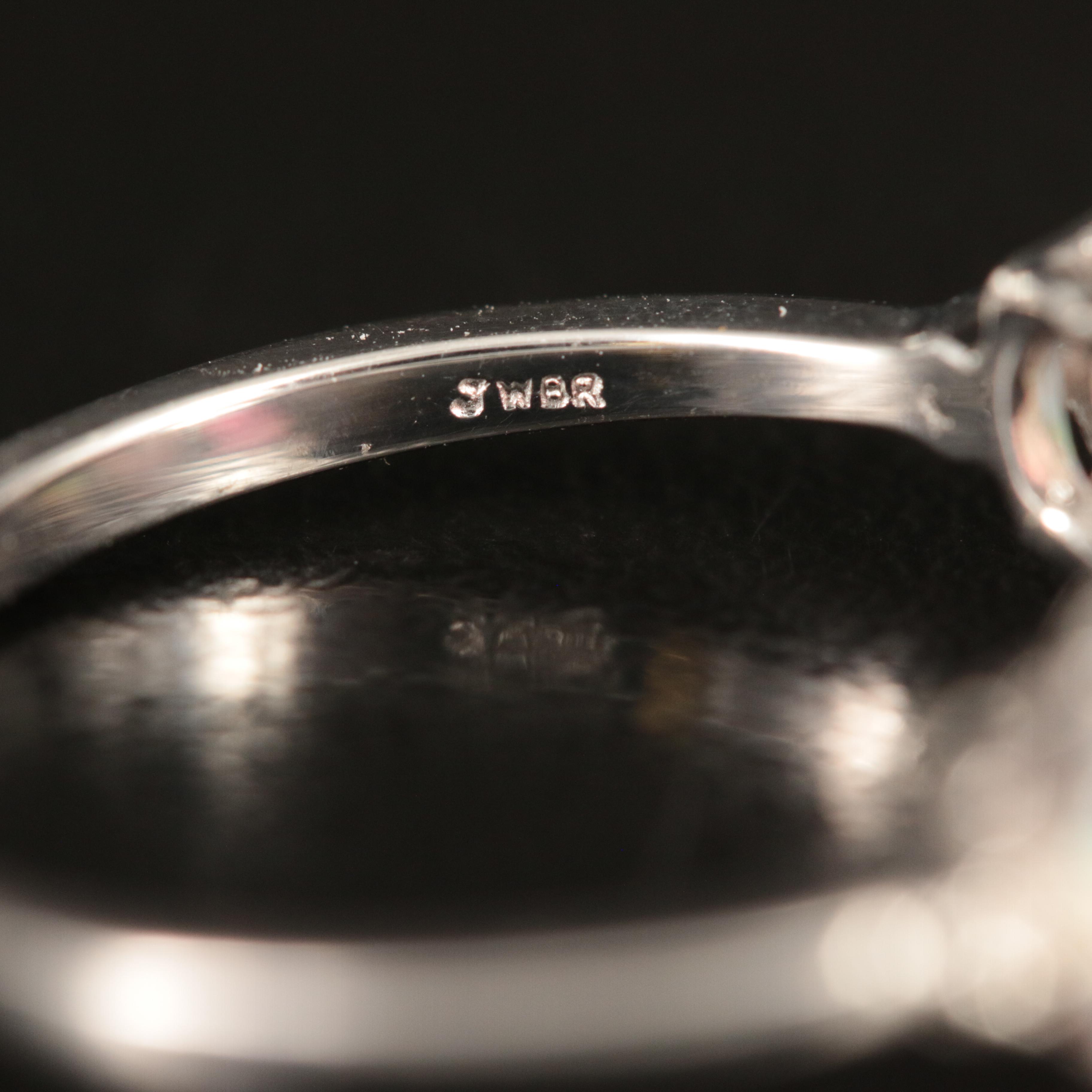 Sterling Opal and White Sapphire Band