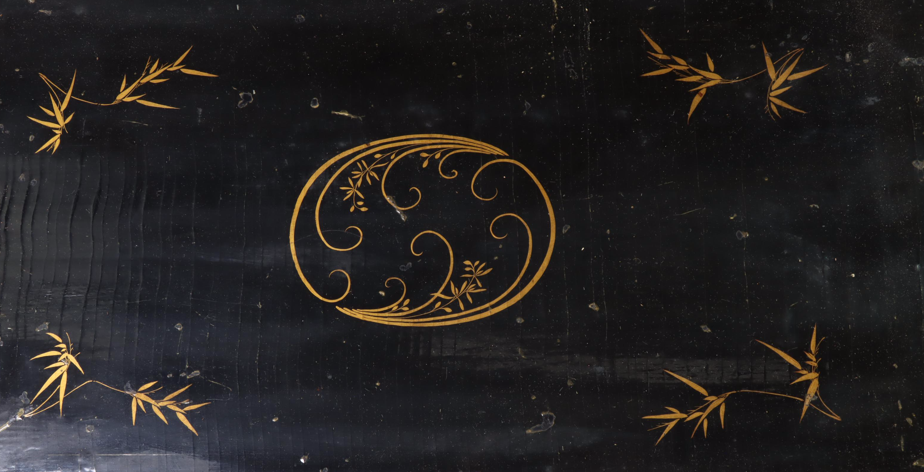 Japanese Lacquered and Gilt-Decorated Secretary Cabinet on Stand, 19th Century