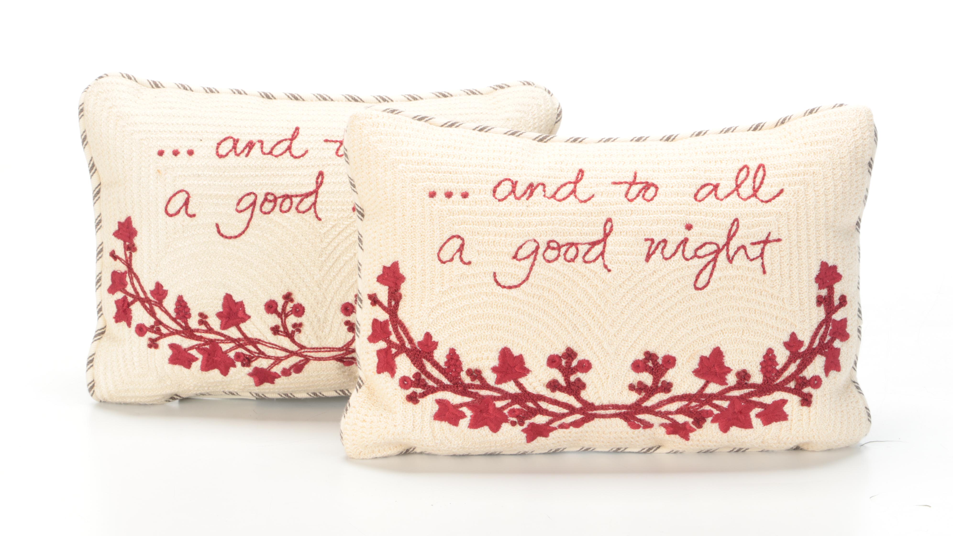 Williams Sonoma Home with Needlepoint and Other Red and White Accent Pillows