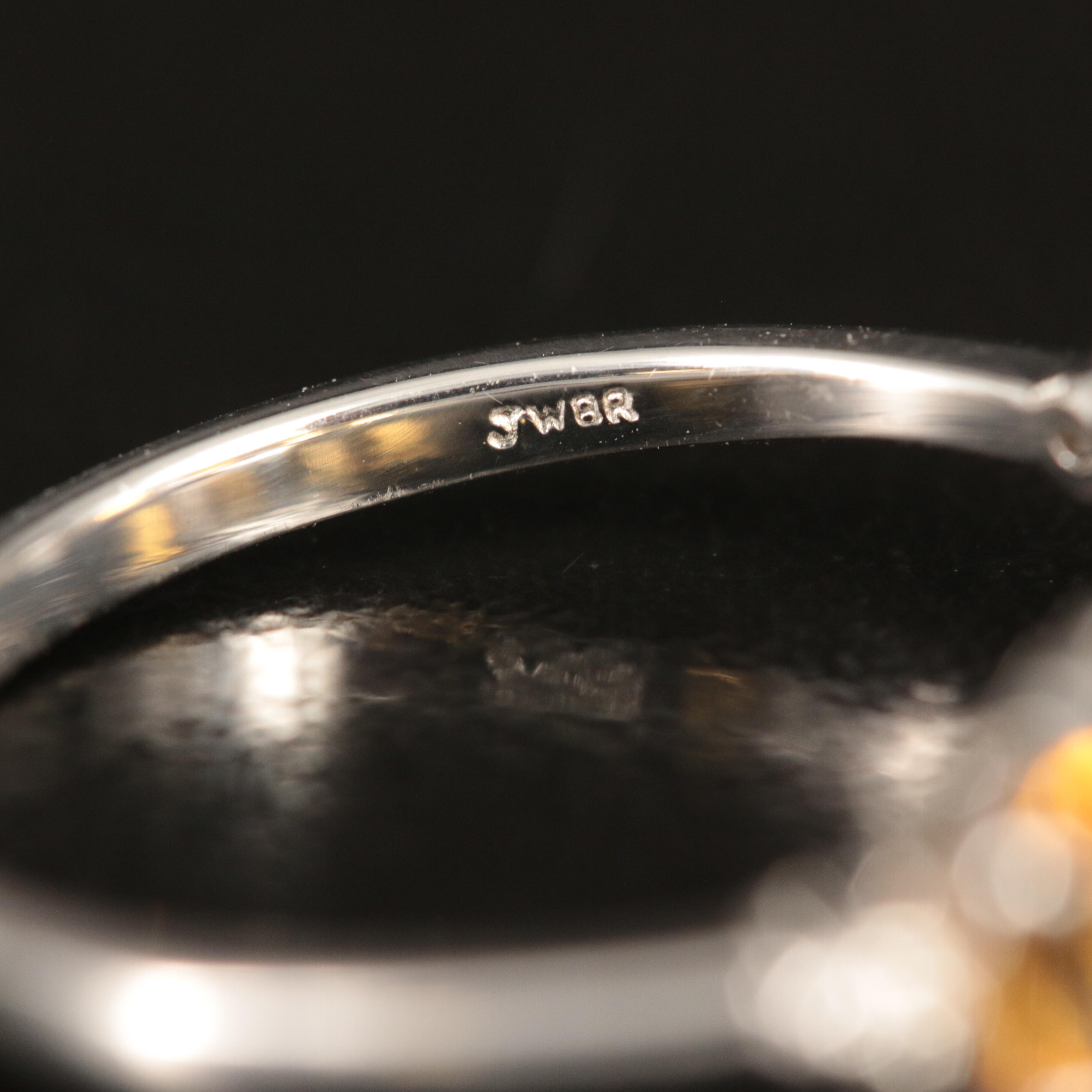 Sterling Citrine and White Sapphire Band