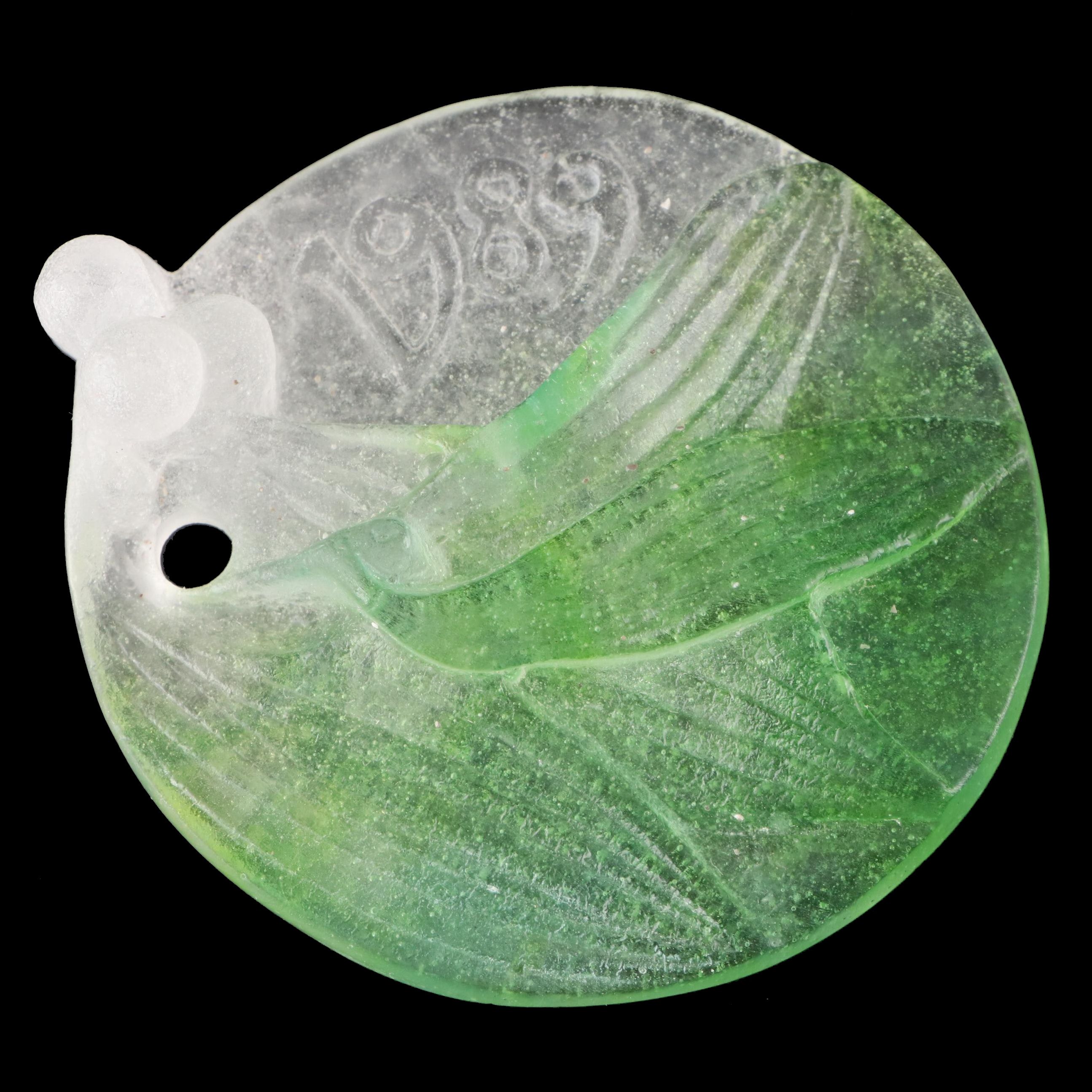 Daum French Crystal Annual Christmas Ornament, 1989