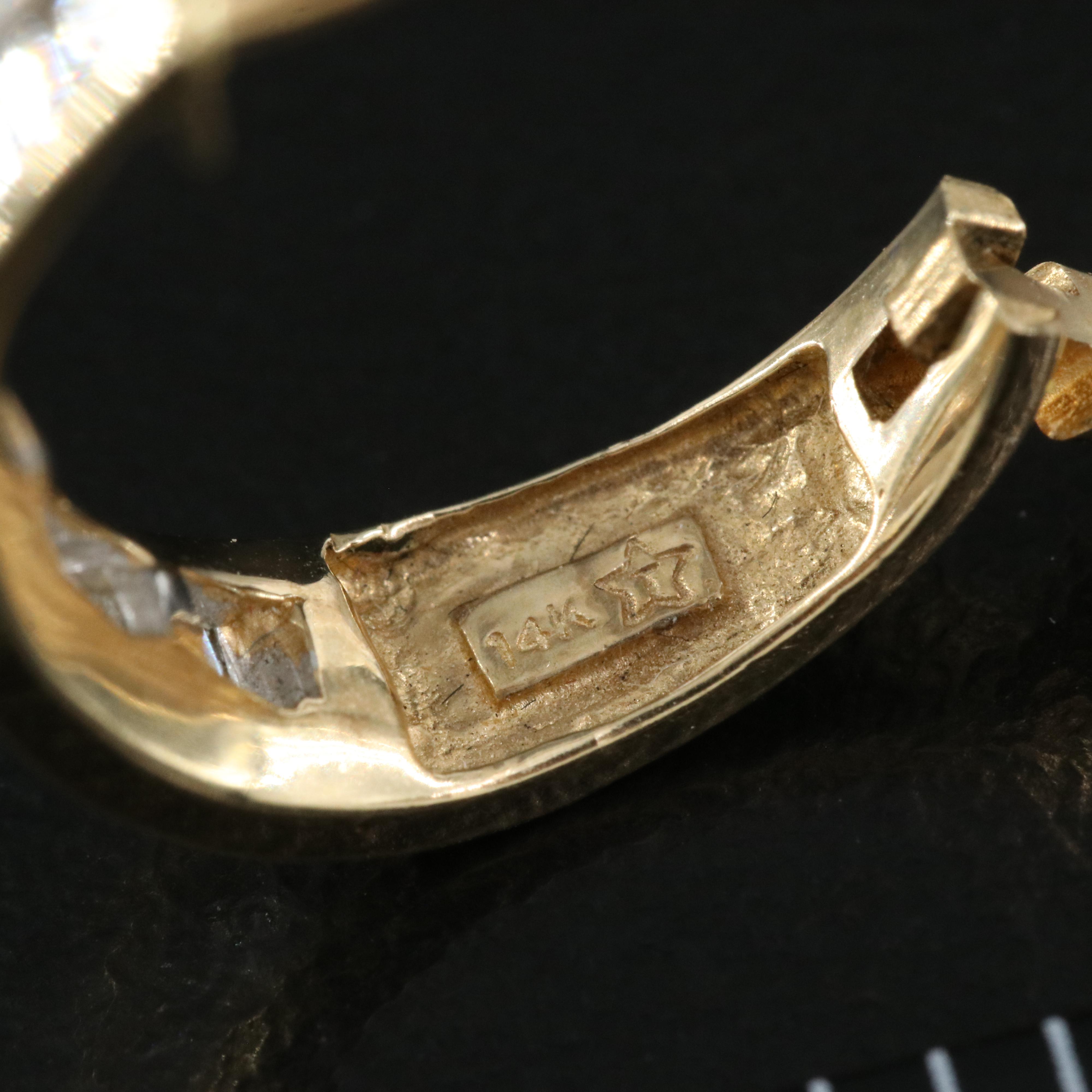 14K 0.85 CTW Diamond Hoop Earrings