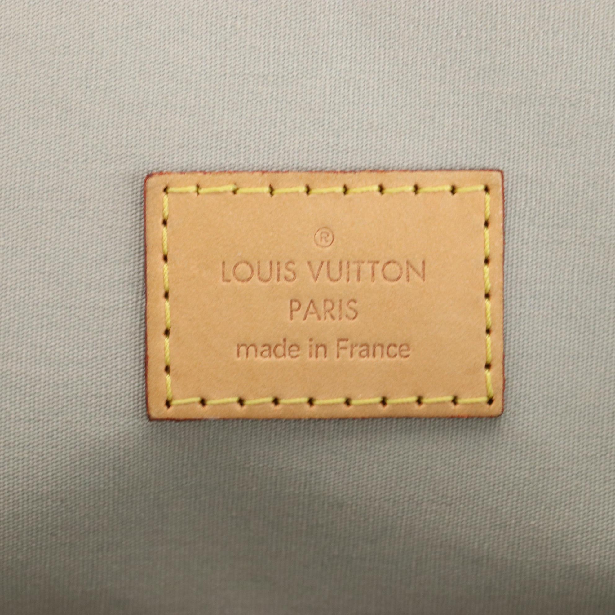 Louis Vuitton Alma GM Bag in Silver Metallic Monogram Vernis