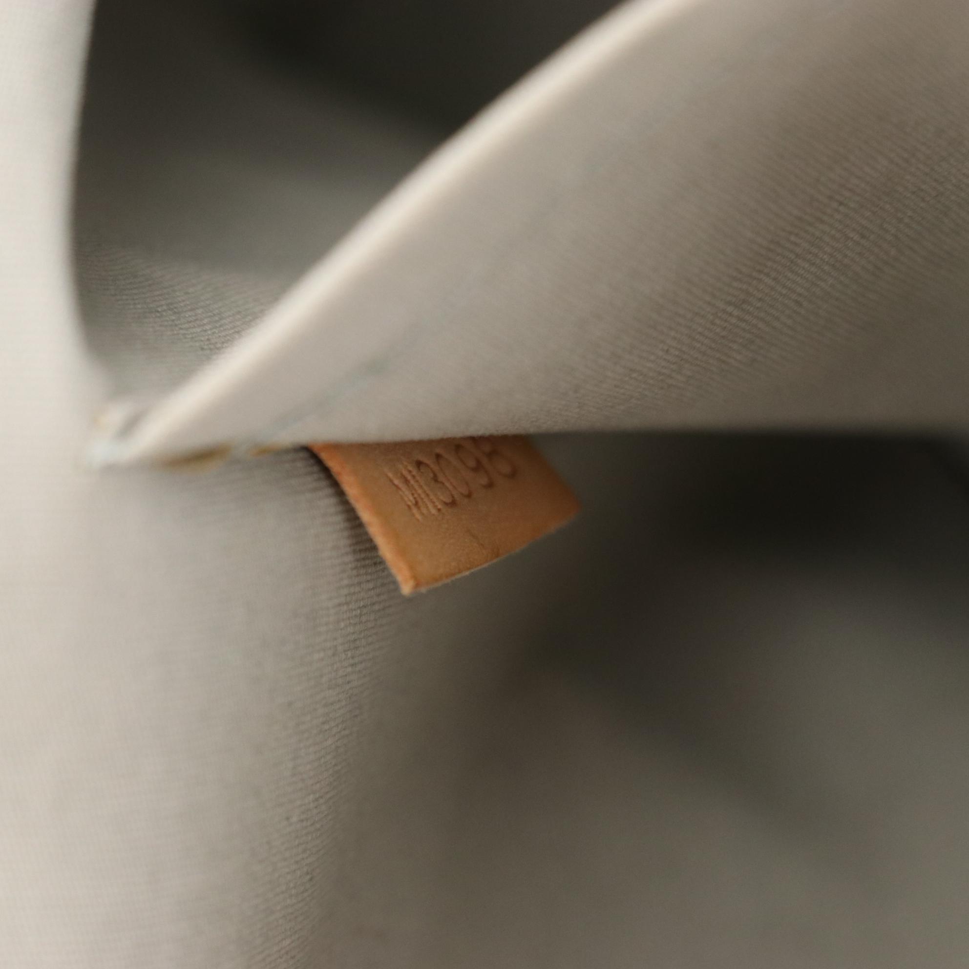 Louis Vuitton Alma GM Bag in Silver Metallic Monogram Vernis