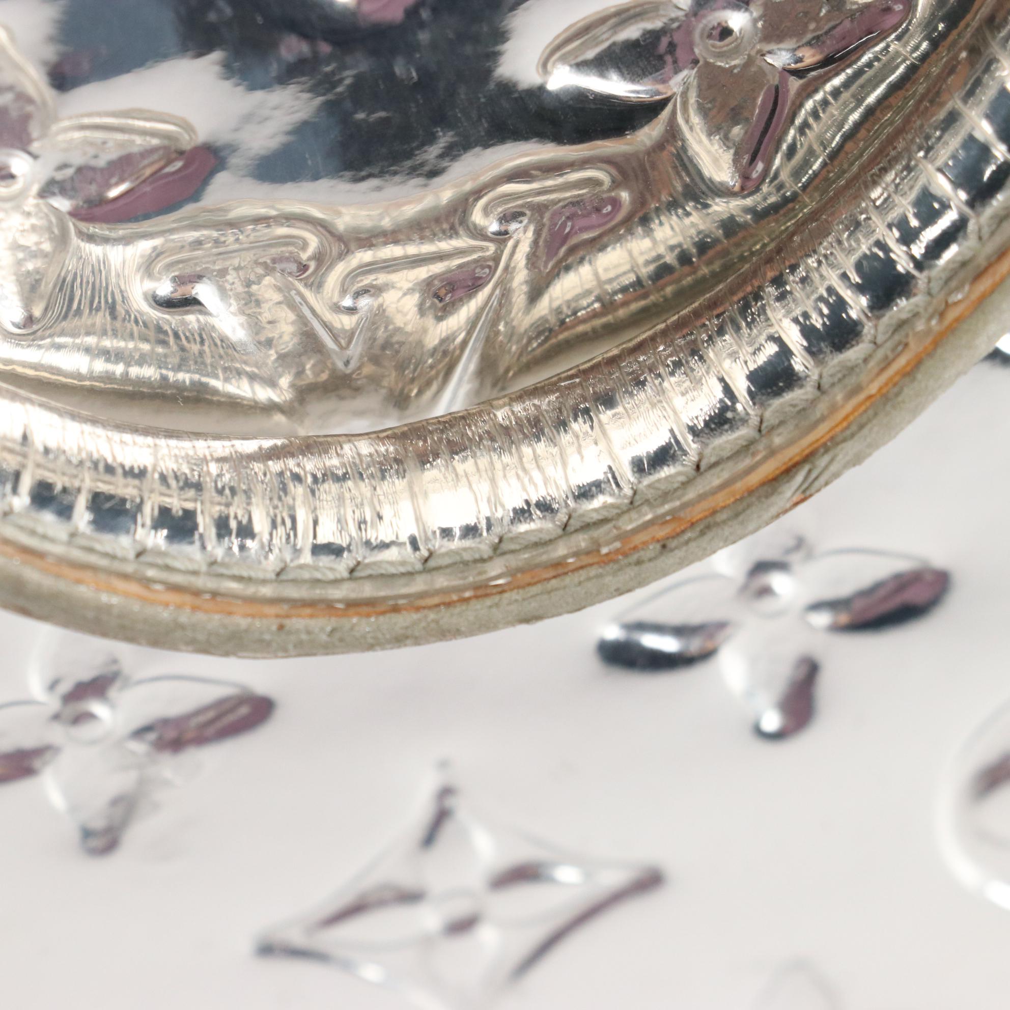 Louis Vuitton Alma GM Bag in Silver Metallic Monogram Vernis