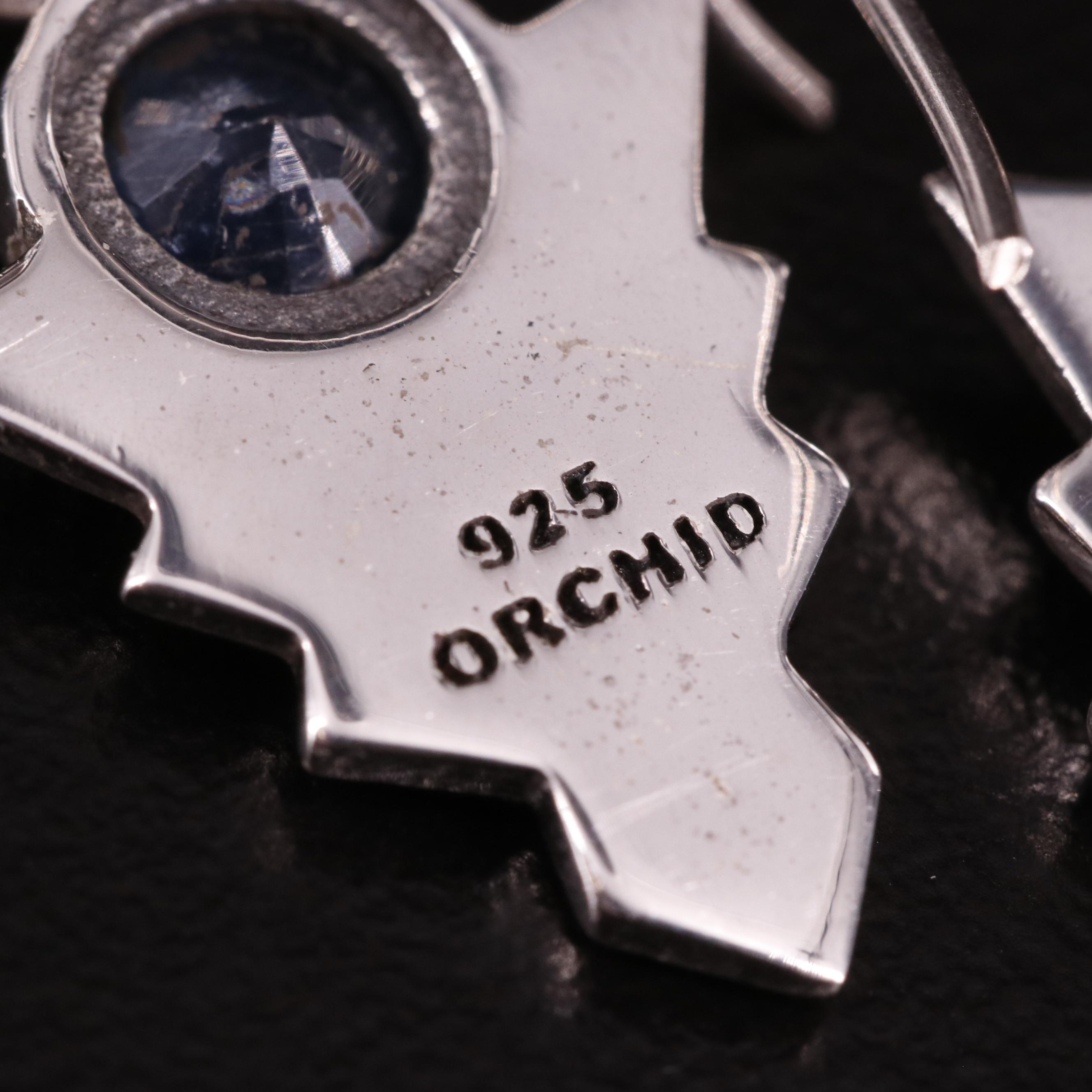 Sterling Sapphire  Drop Earrings